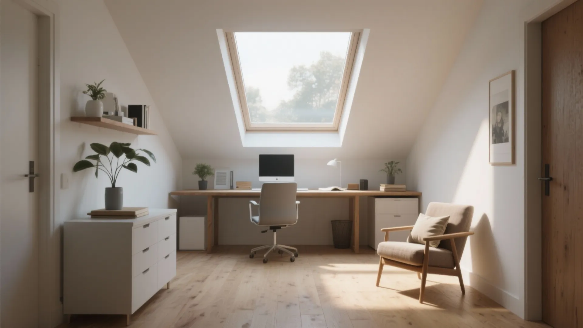 1. Skylight Reading Nook Office