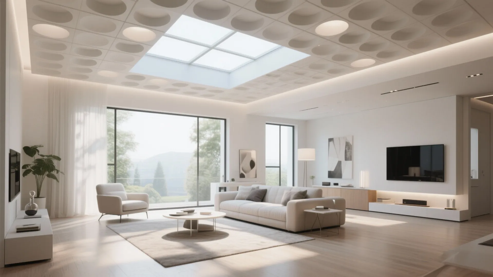 POP Ceiling with Skylight Integration