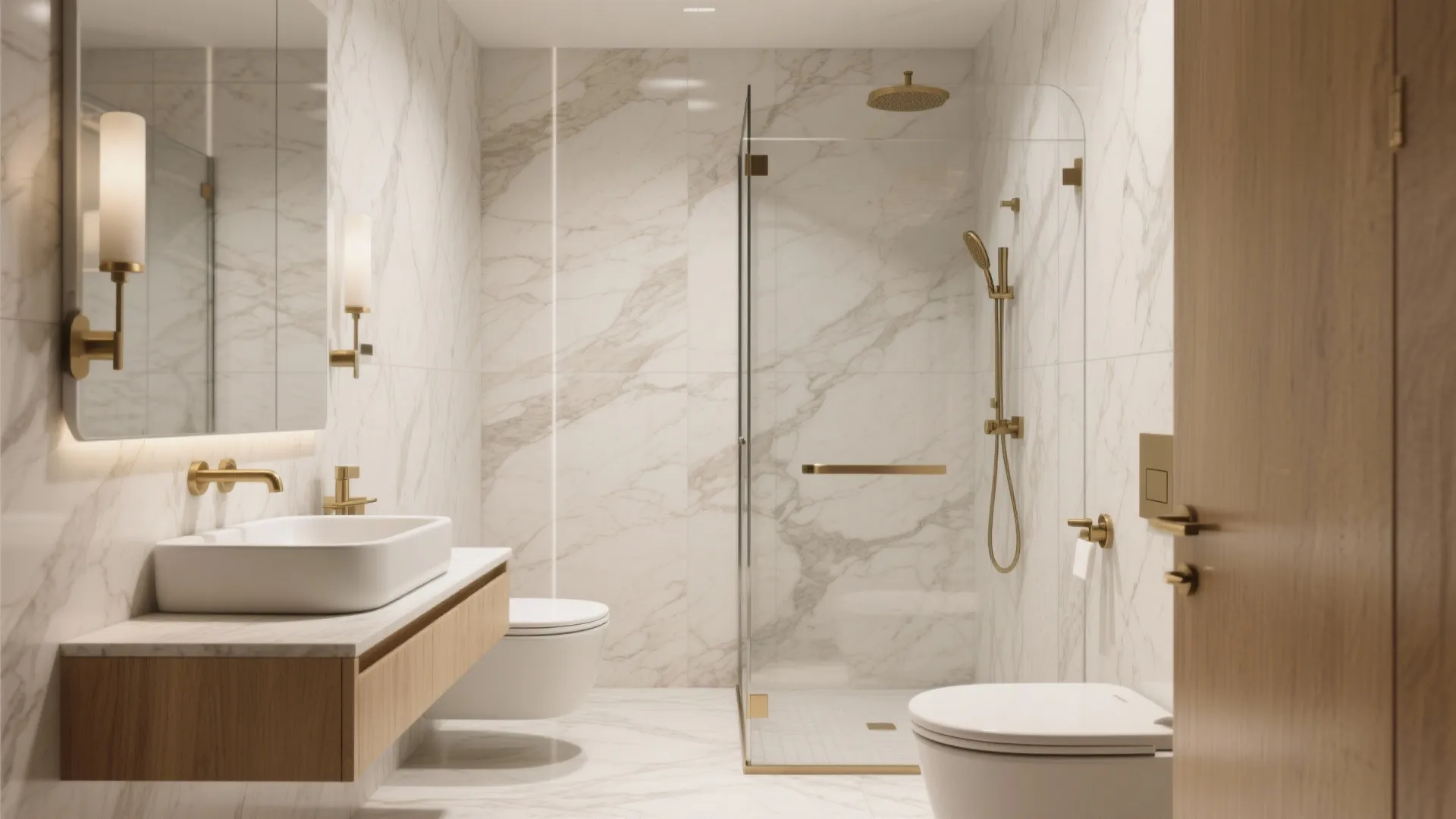 Large-Format Marble-Look Porcelain Slabs