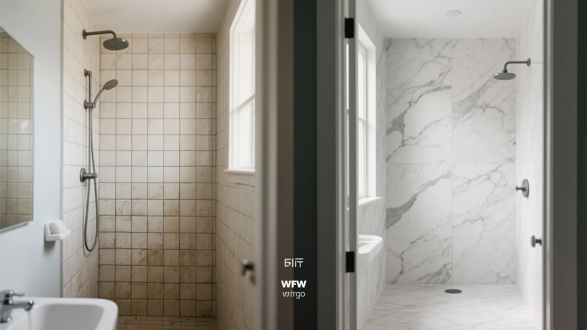 Full-Height Shower Walls in Porcelain Slab