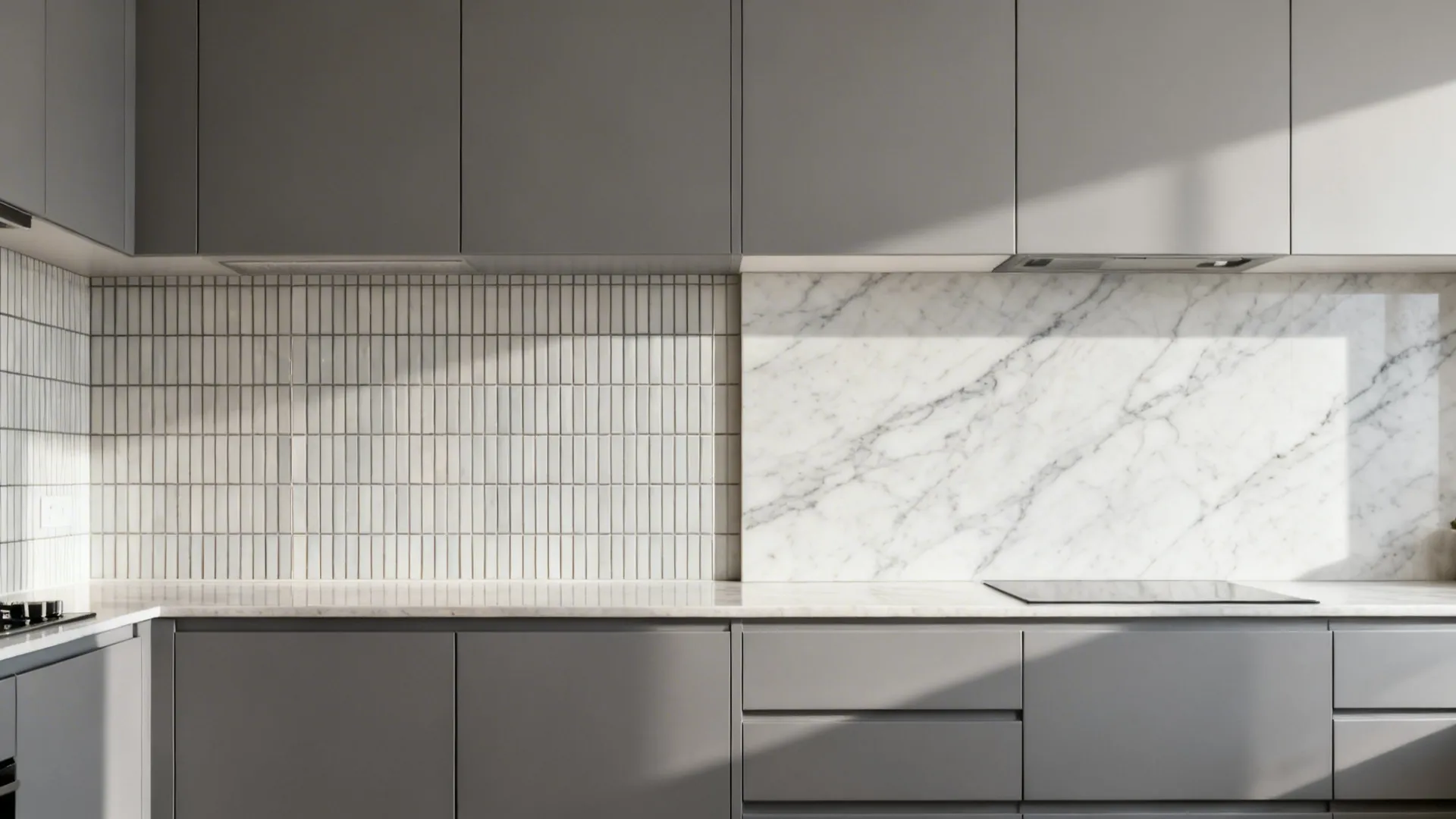 4) Large-format porcelain slab for low-maintenance drama