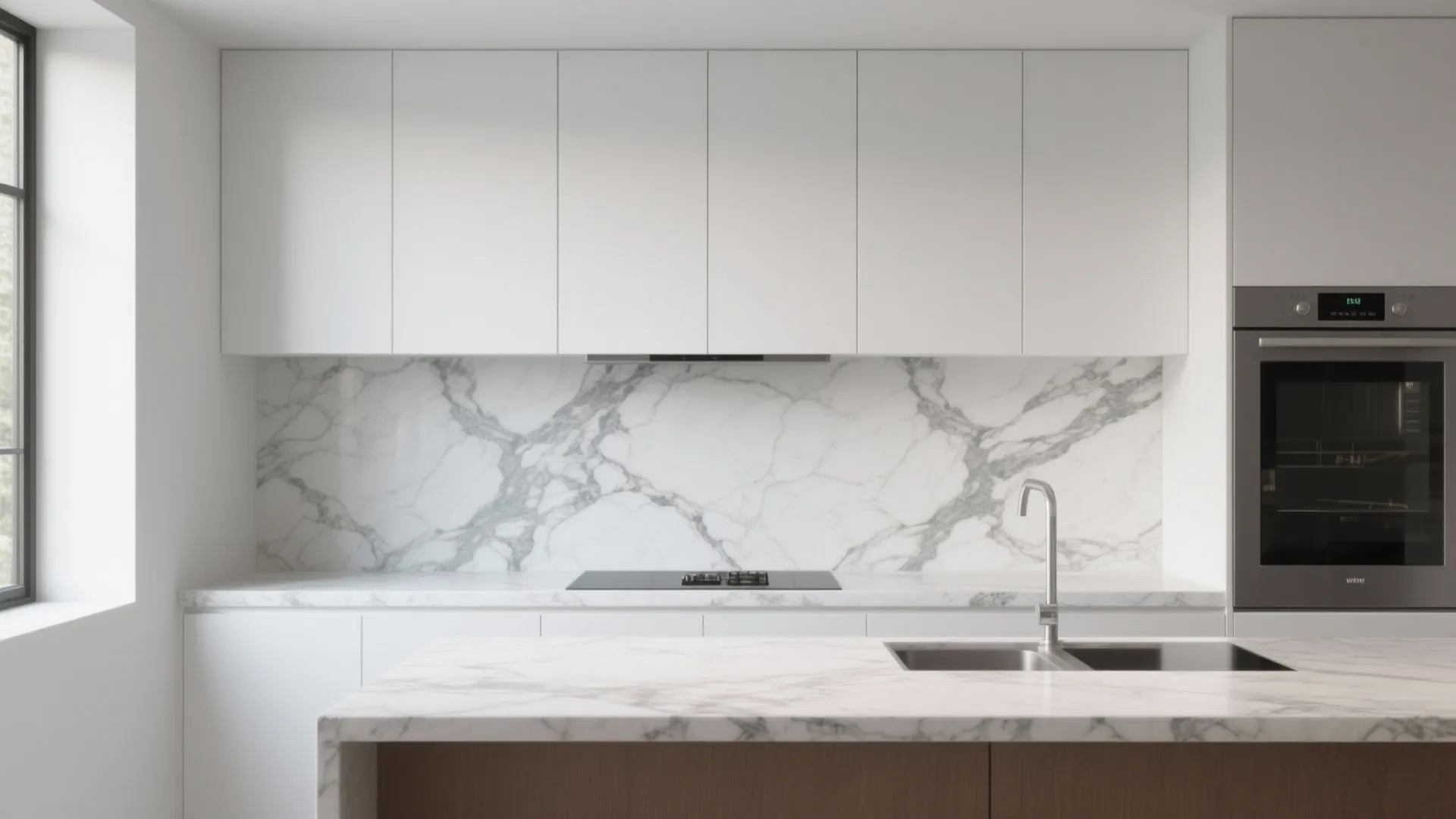 4. Simplified slab doors for modern minimalism