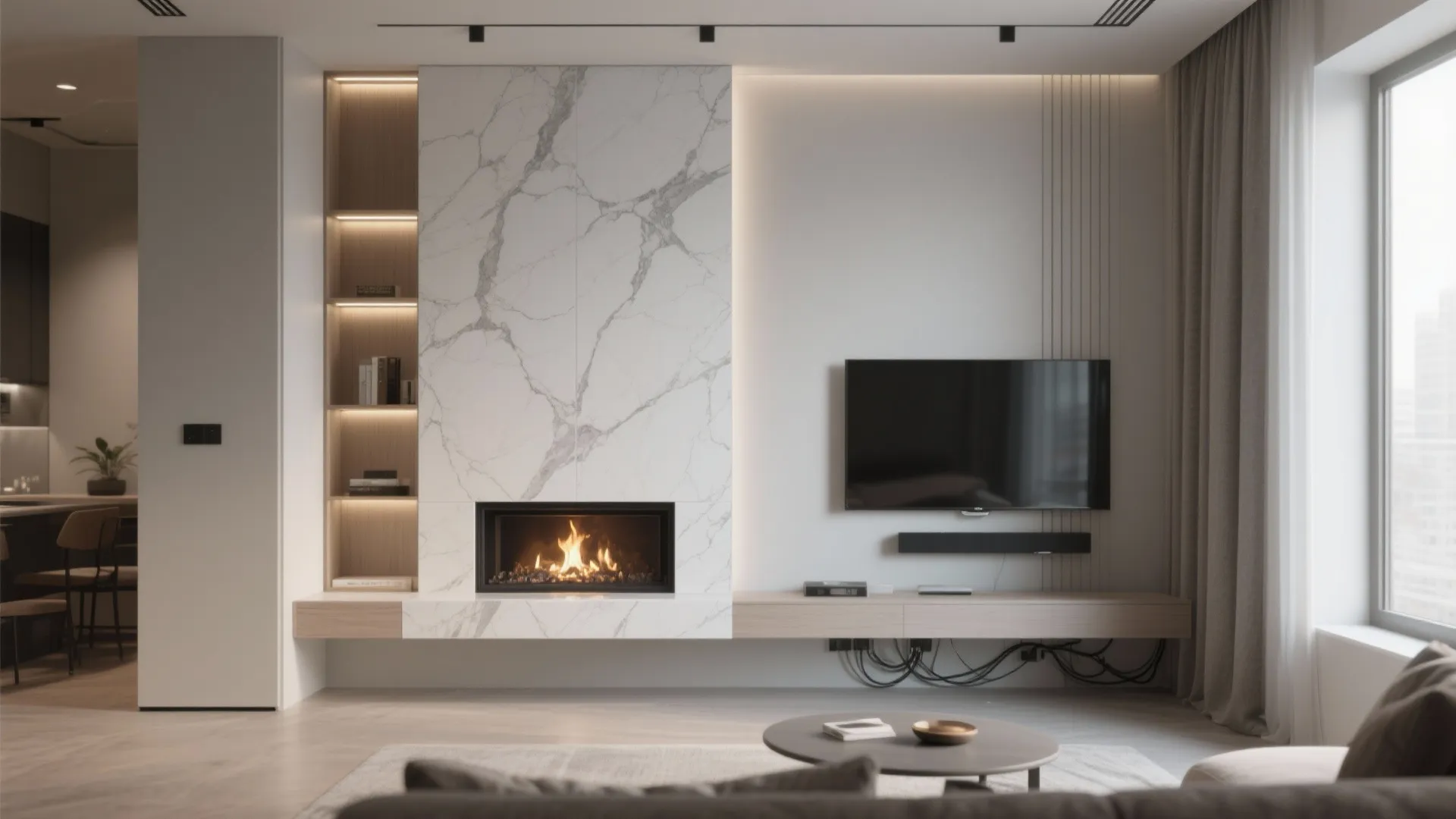 Practical Luxe: Fireplaces, TV Walls, and Niches