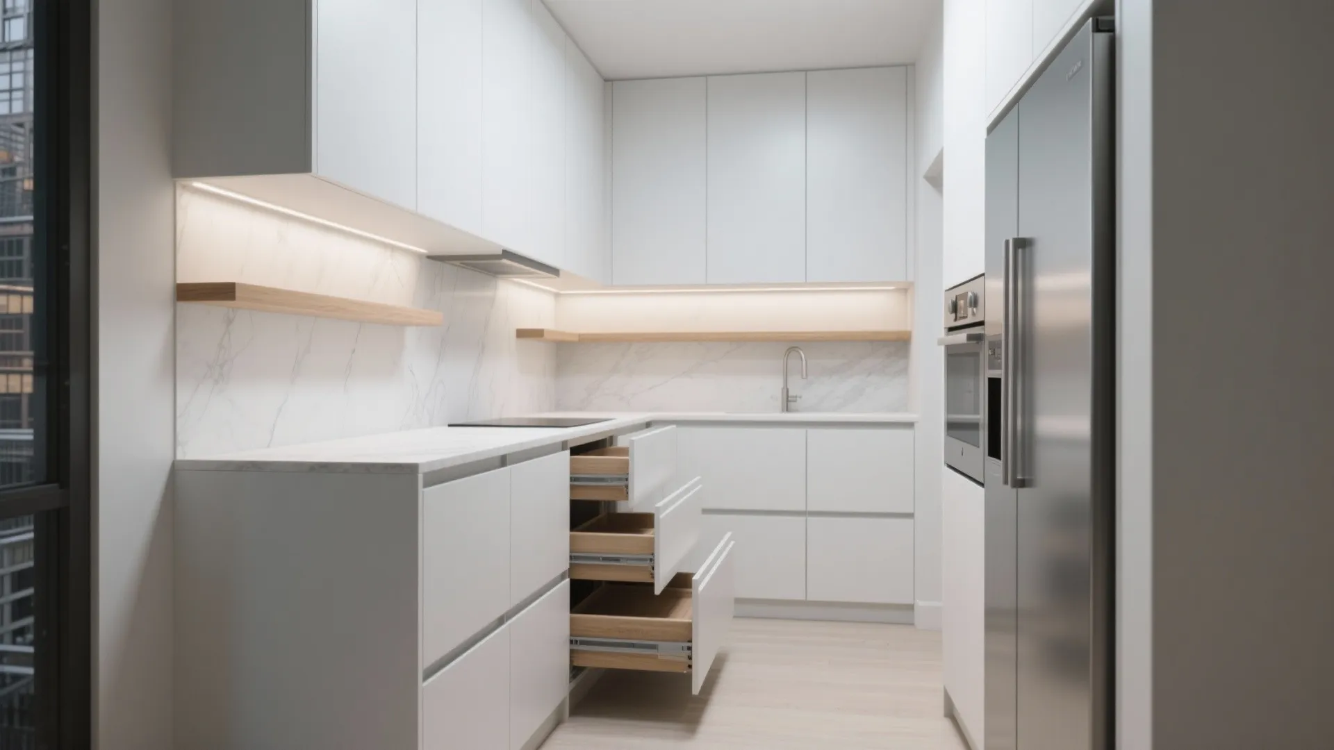 Minimalist storage that melts into the room