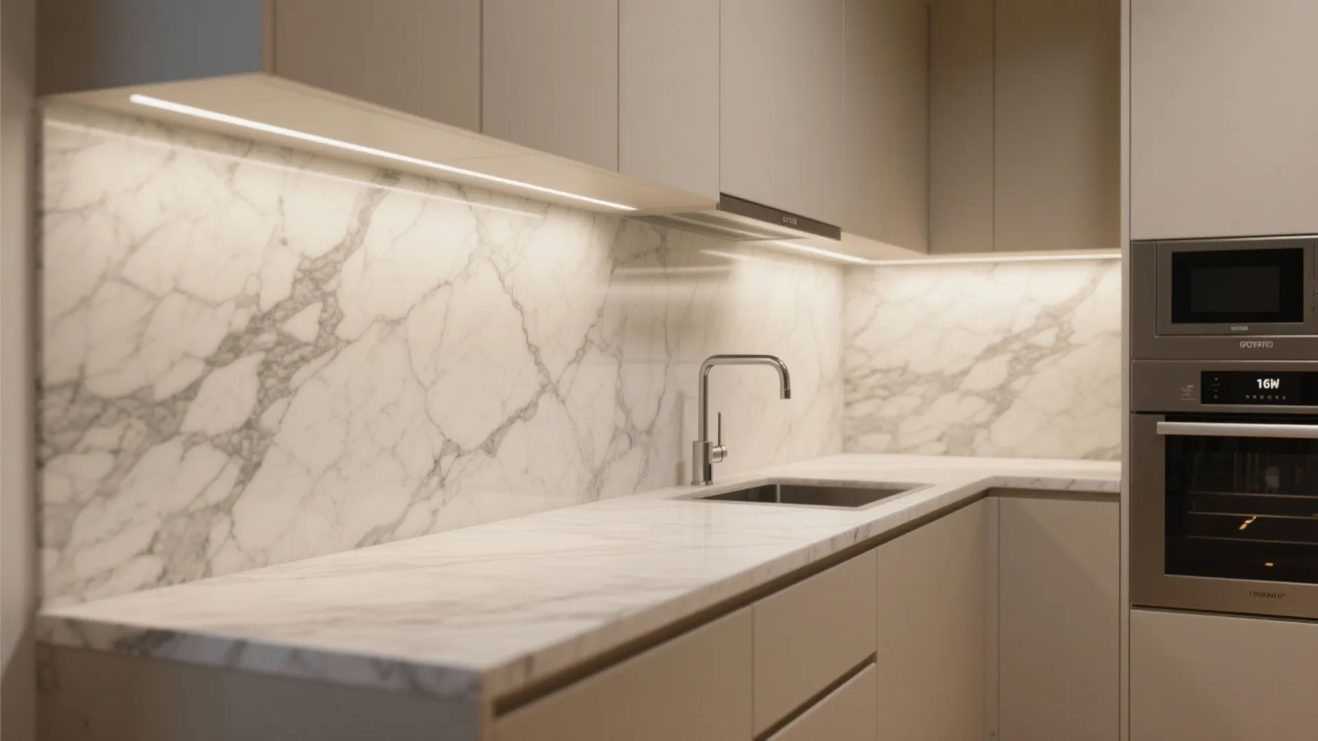 2. Single slab statement (quartz or marble)