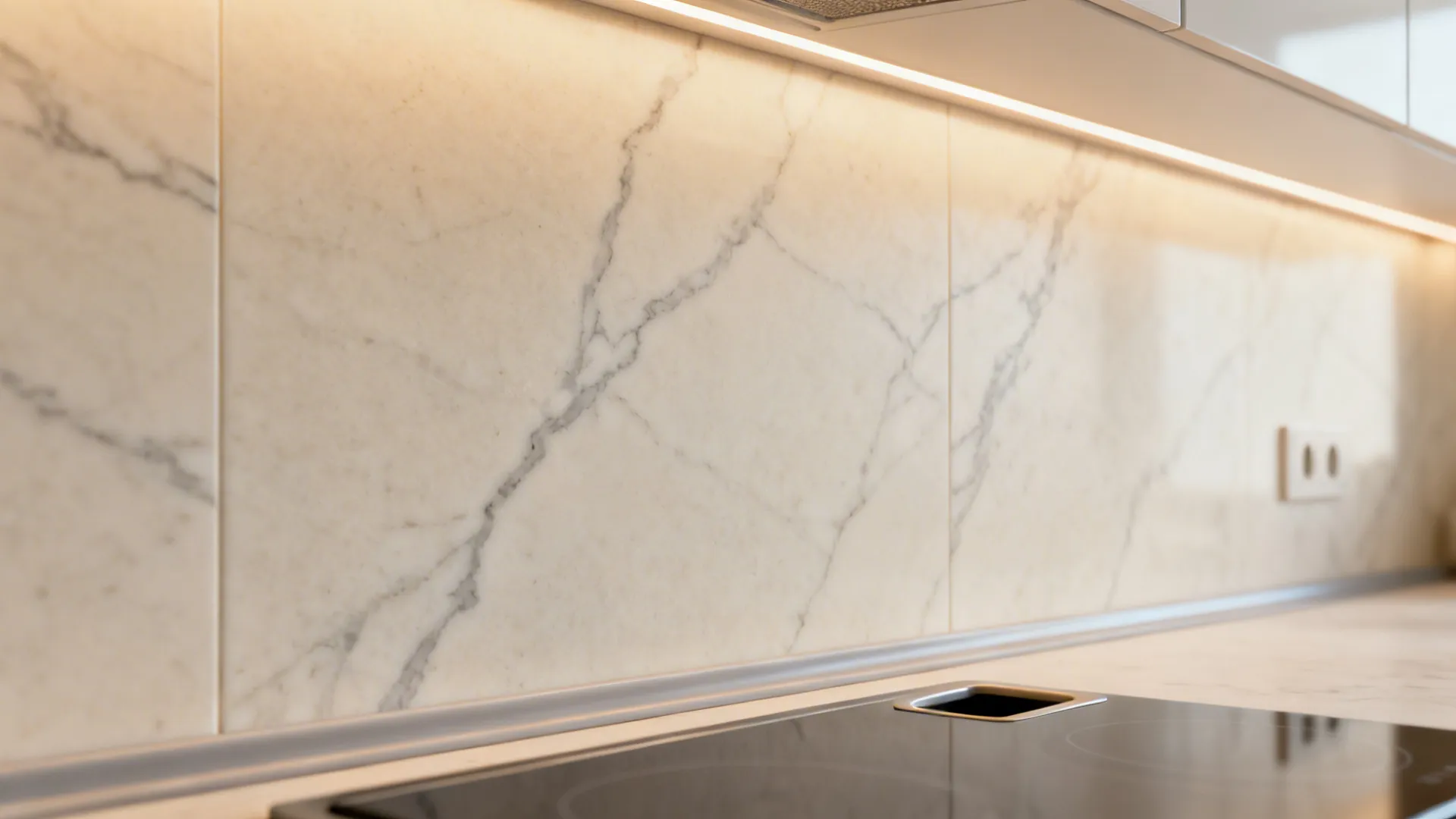 5) Large-Format Stone-Look Backsplash Slabs