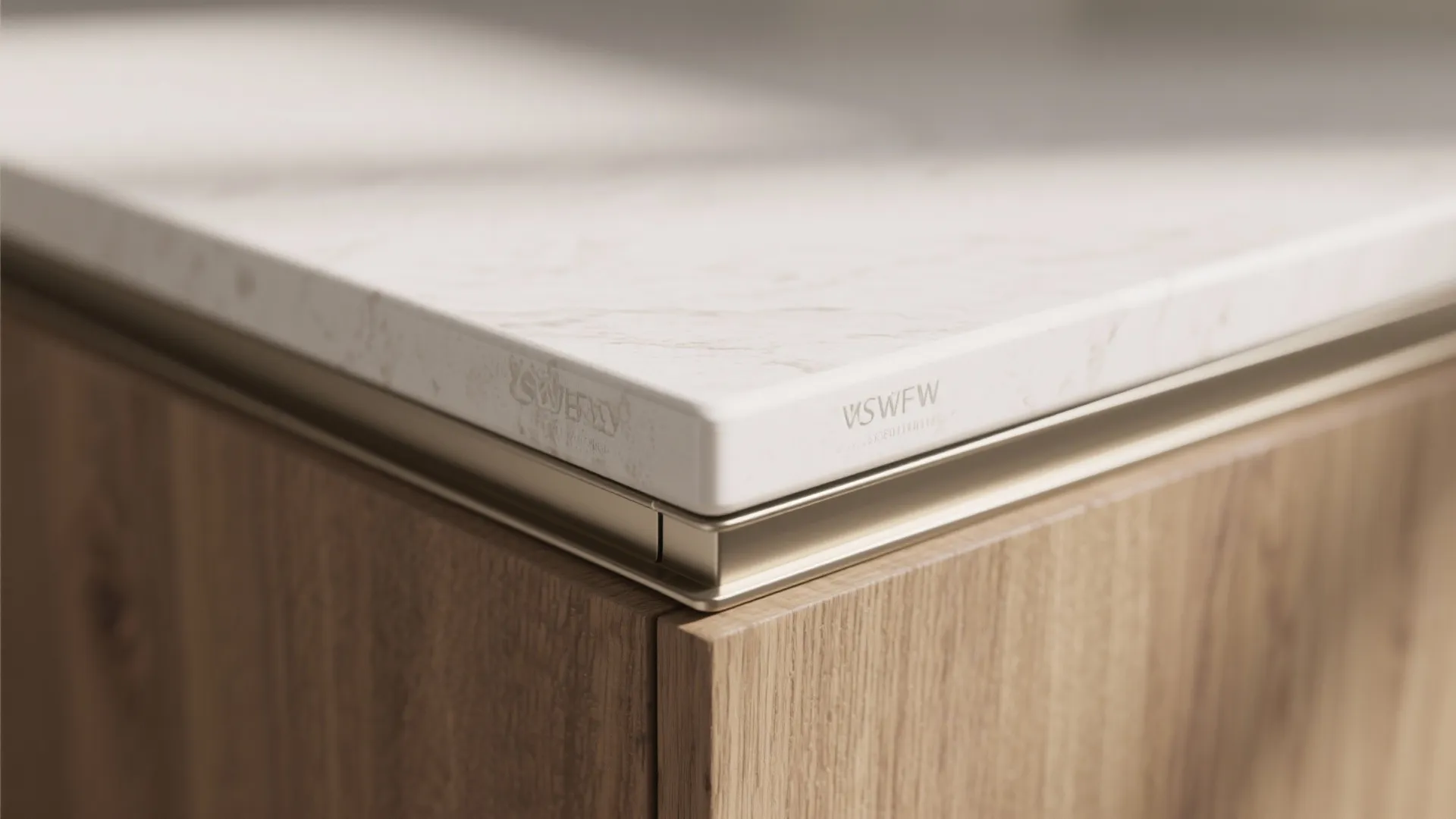 5) Calming materials: porcelain slabs, warm woods, and micro-texture