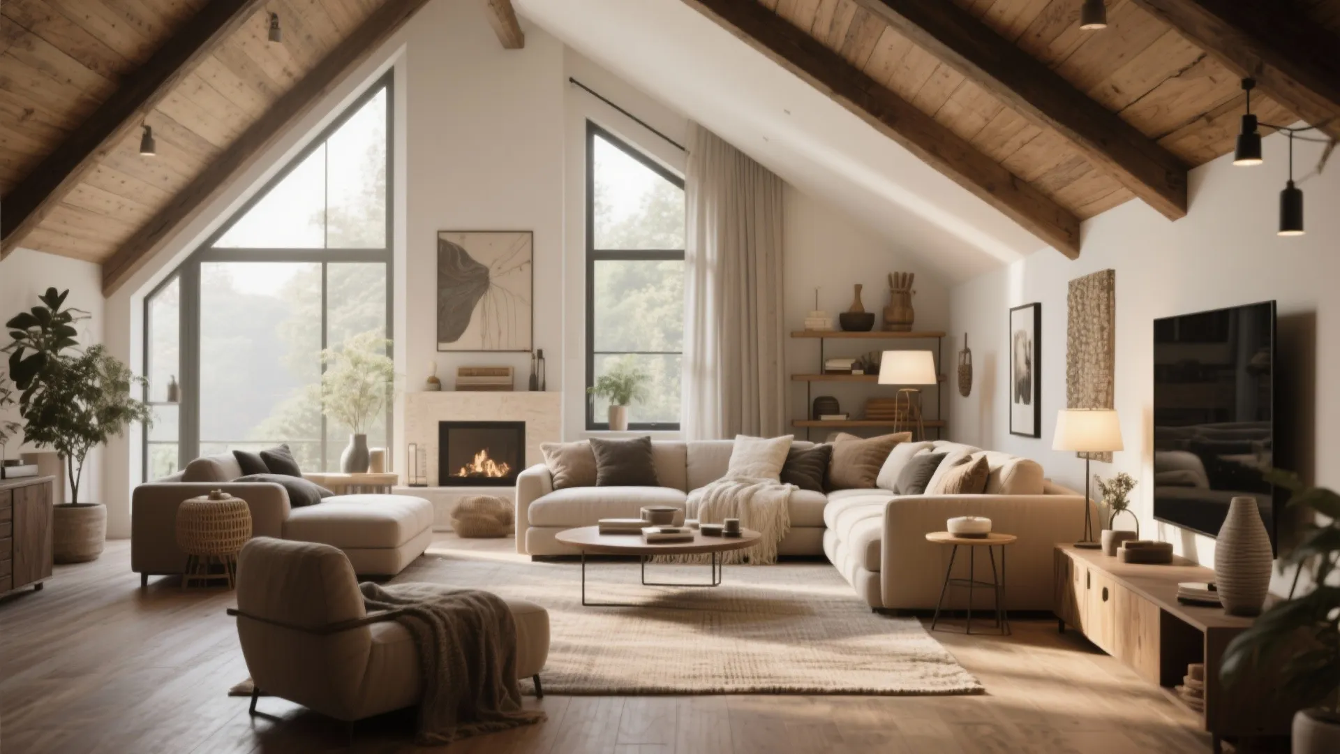 10 Slanted Ceiling Living Room Ideas: Creative ways to style and maximise your living room with sloped ceilings