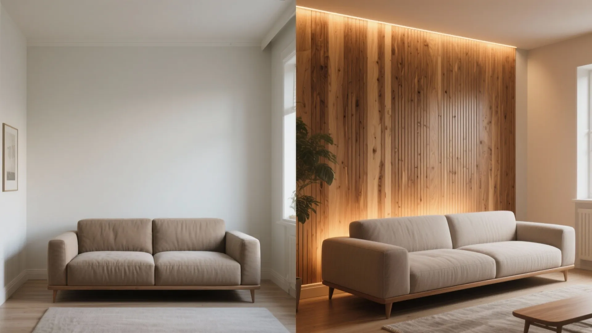 Textured Wood Slat Feature