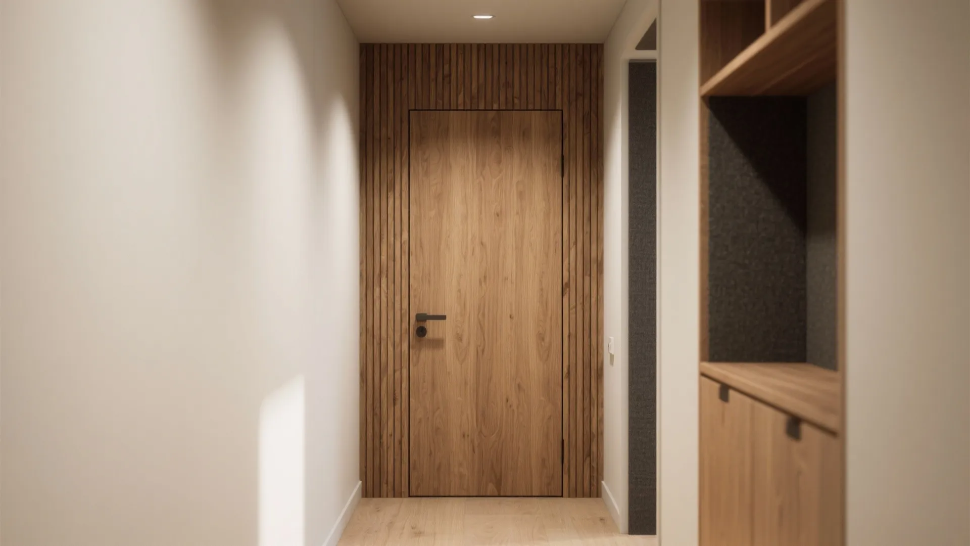 Vertical Slats or Paneling with Hidden Storage