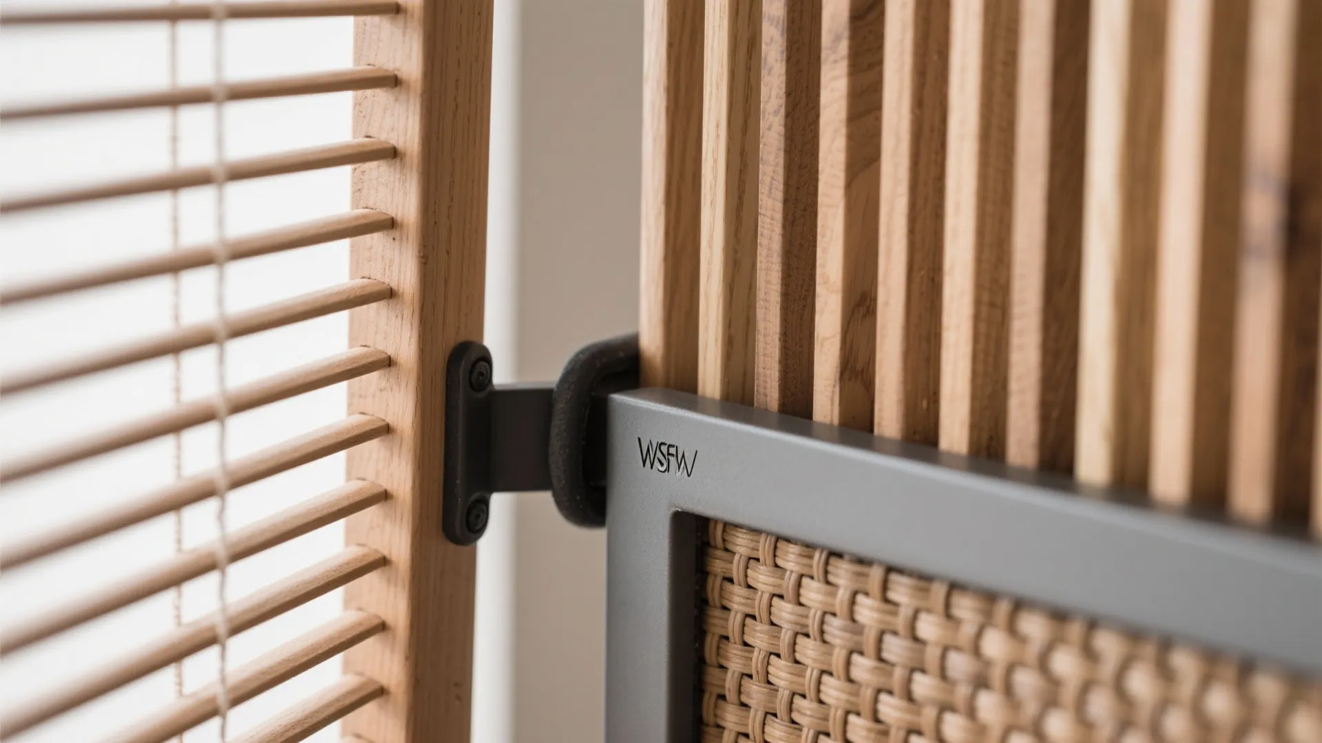 1) Minimalist Storage Rail and Slatted Screens