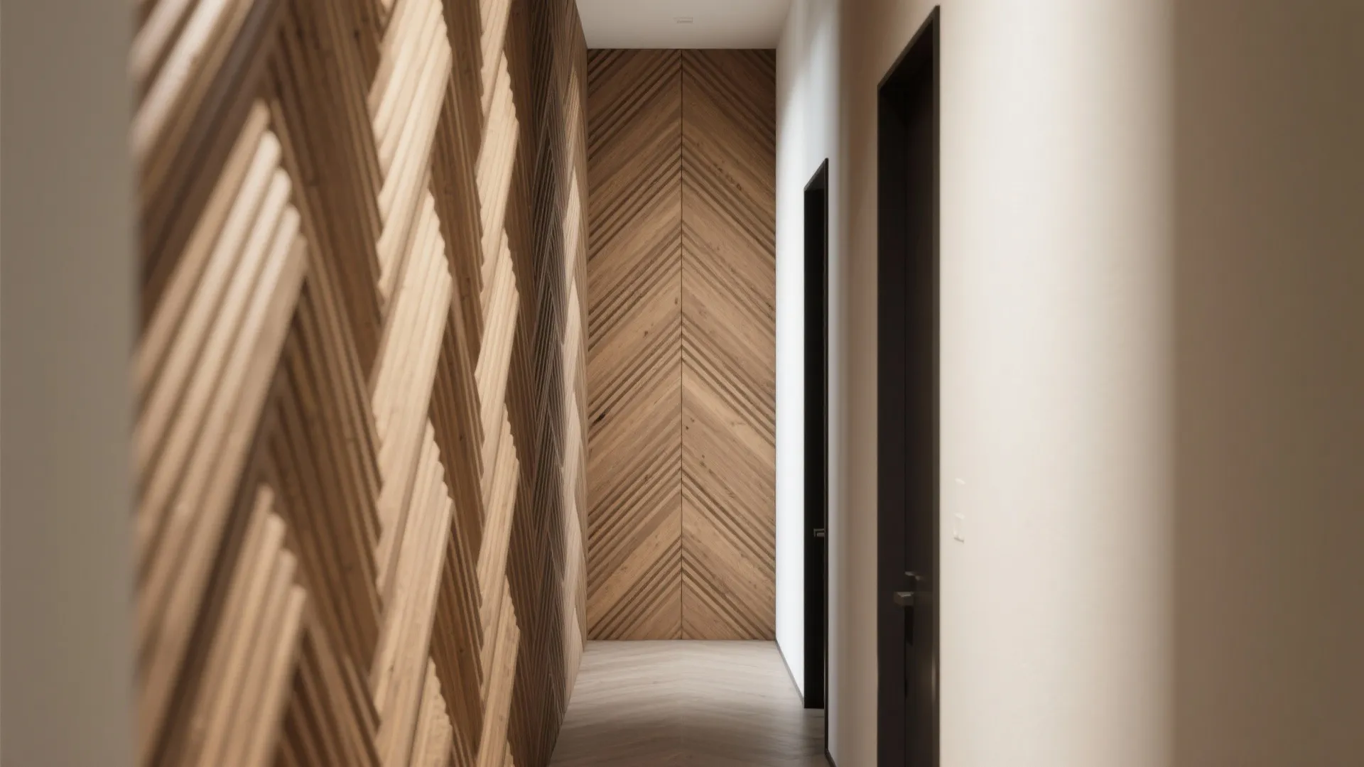 Geometric Wood Slats and 3D Panels