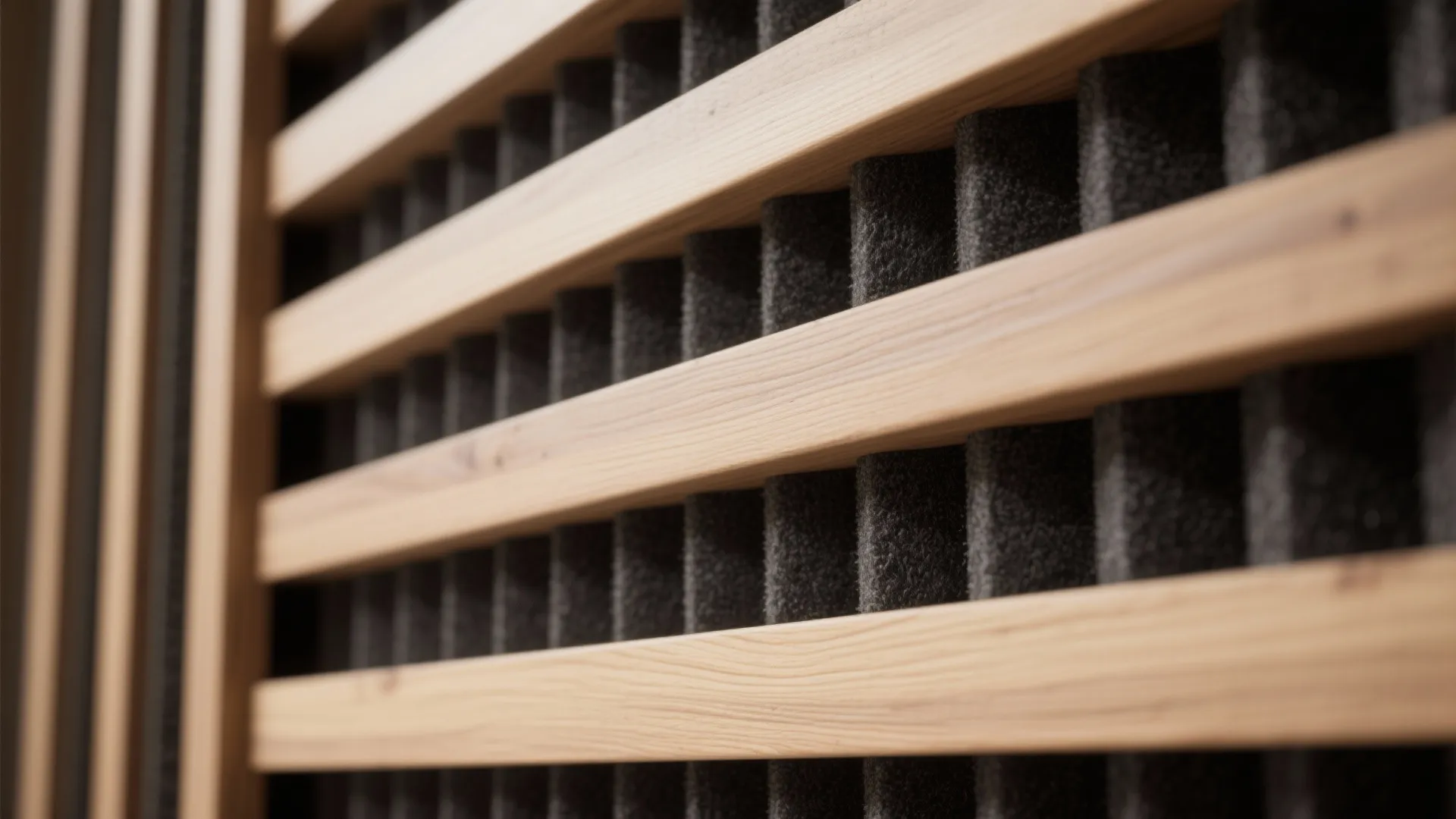 Timber Slat Acoustic Wall with Felt Backing