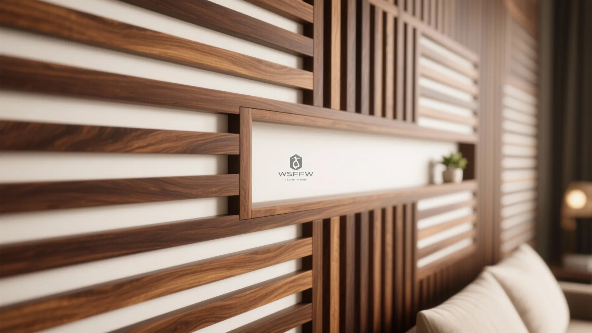 Warm Wood Accents Around the Diwan