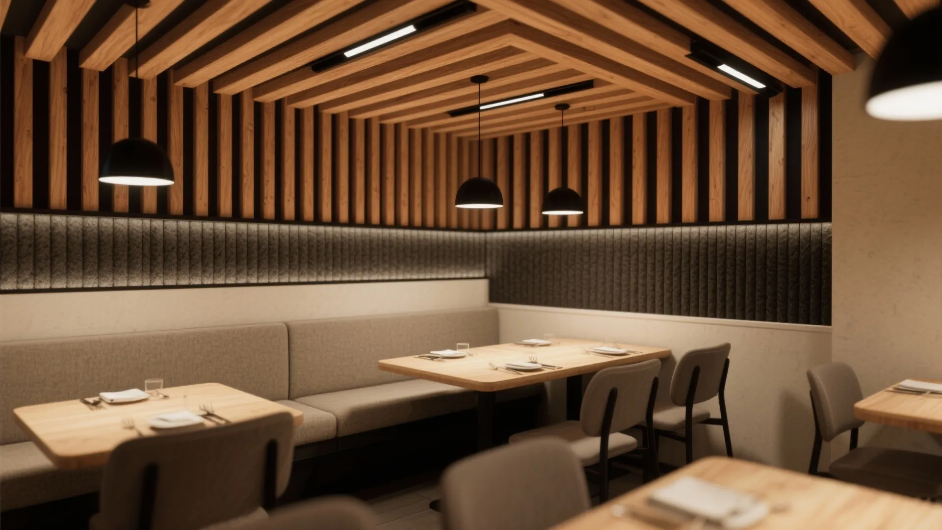 Warm Wood Slats or Veneer: Texture, Warmth, and Sound Control