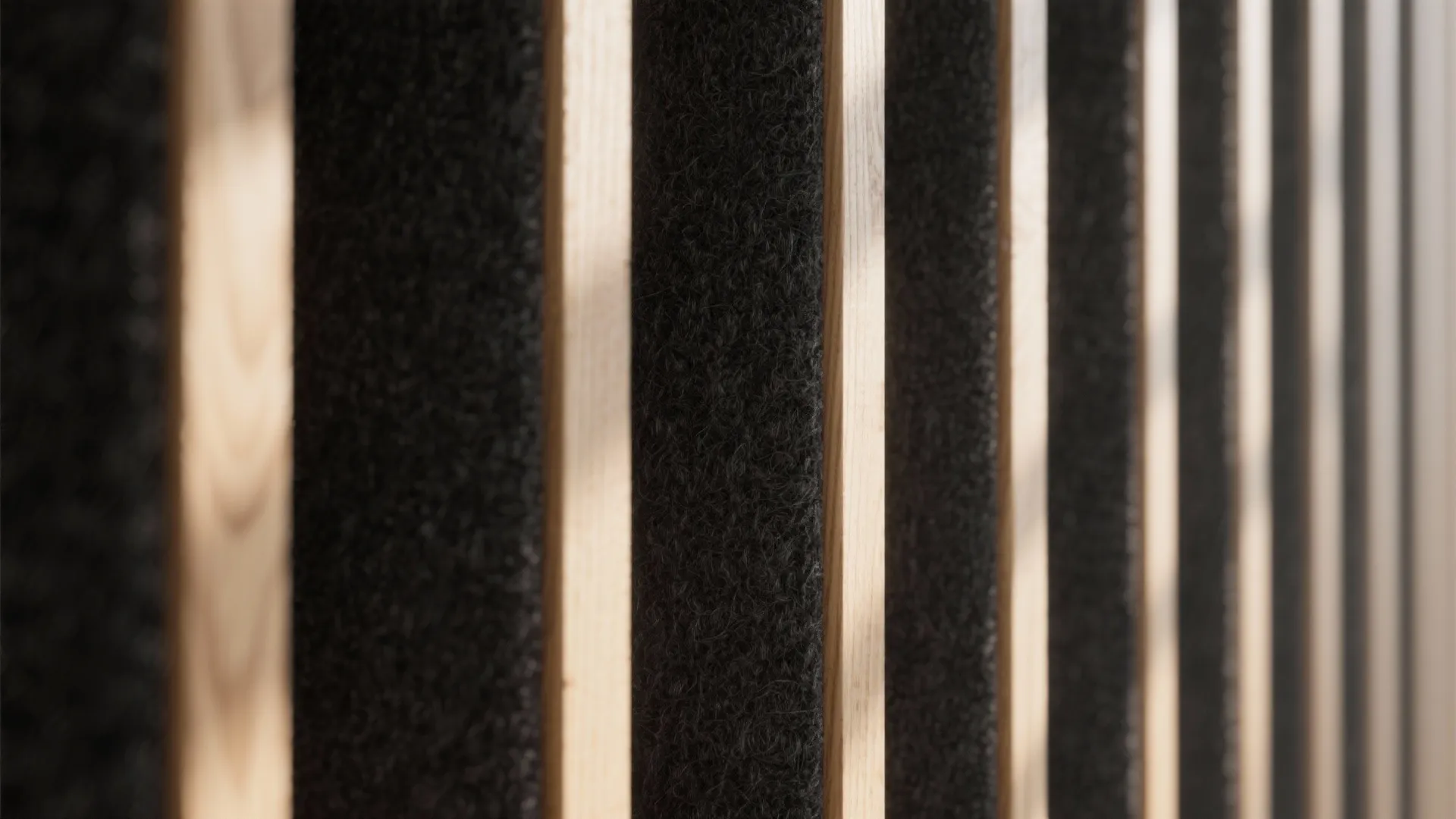 Acoustic slat sliders with felt backing