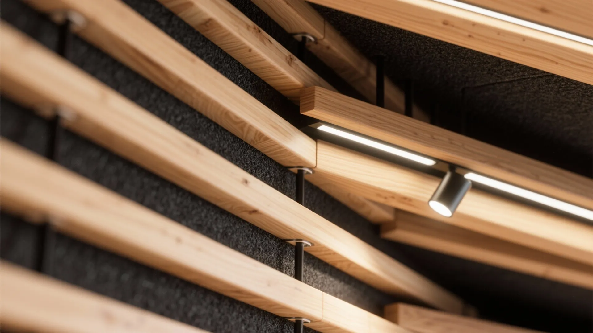 4) Timber slat ceiling accent above the TV zone