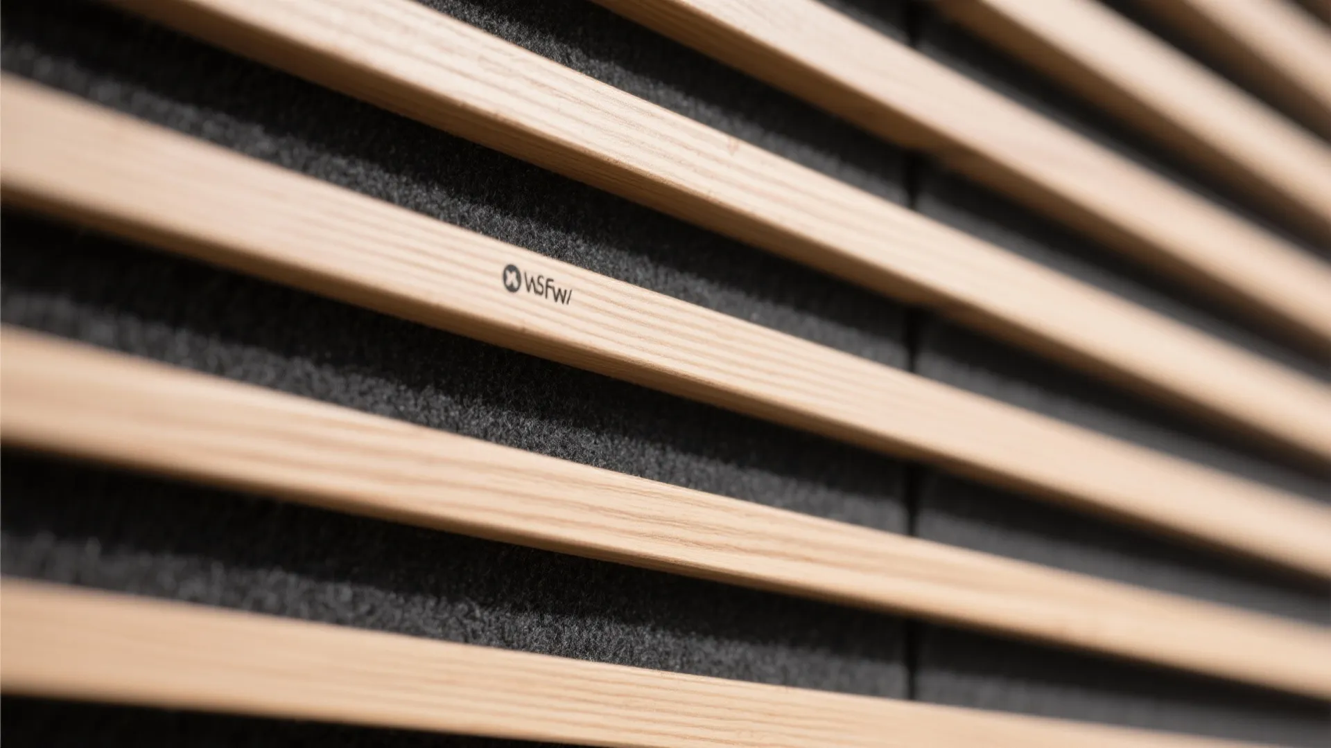 Slatted Wood Panels with Felt Backing