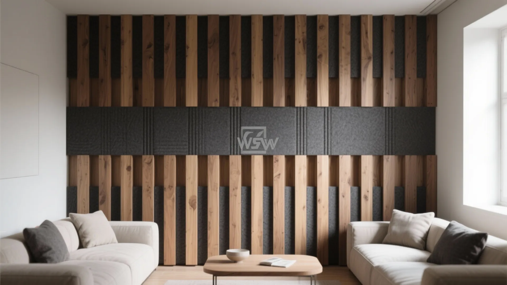 Modular Acoustic Slat and Felt Hybrid