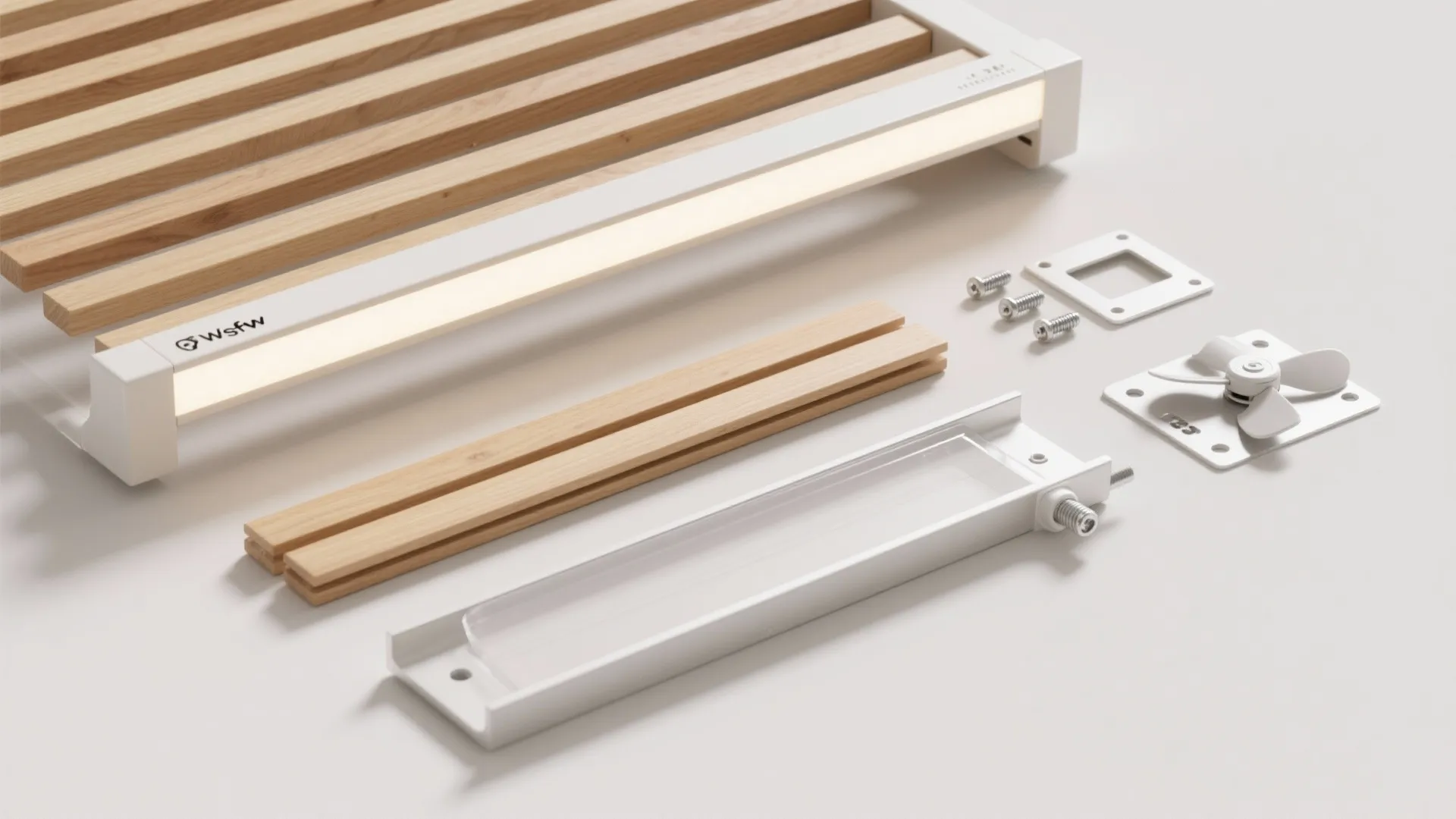 4) Wood Slat Canopy with a Discreet Fan Pocket