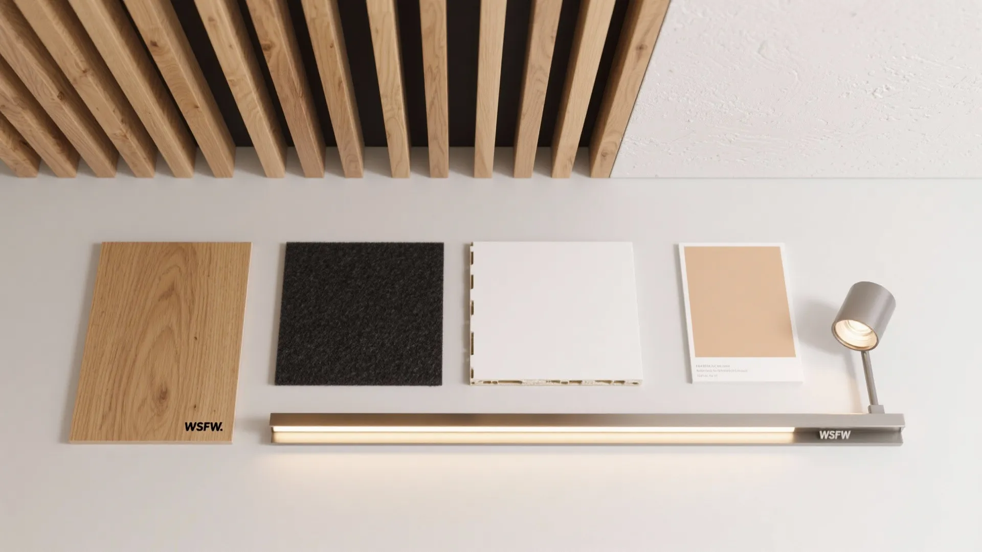 Wood-Slat + Gypsum Hybrid Ceiling