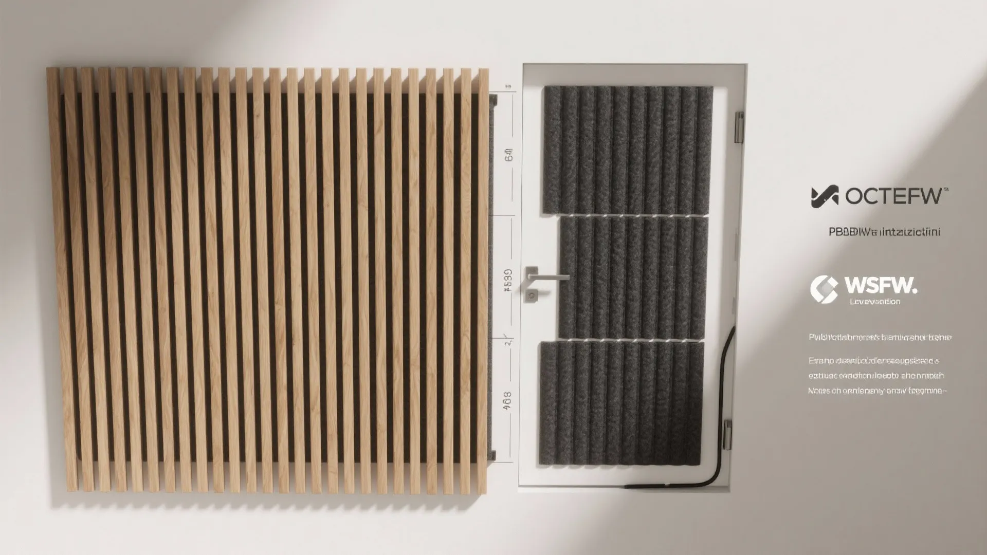 Acoustic Wood Slats With Hidden Storage