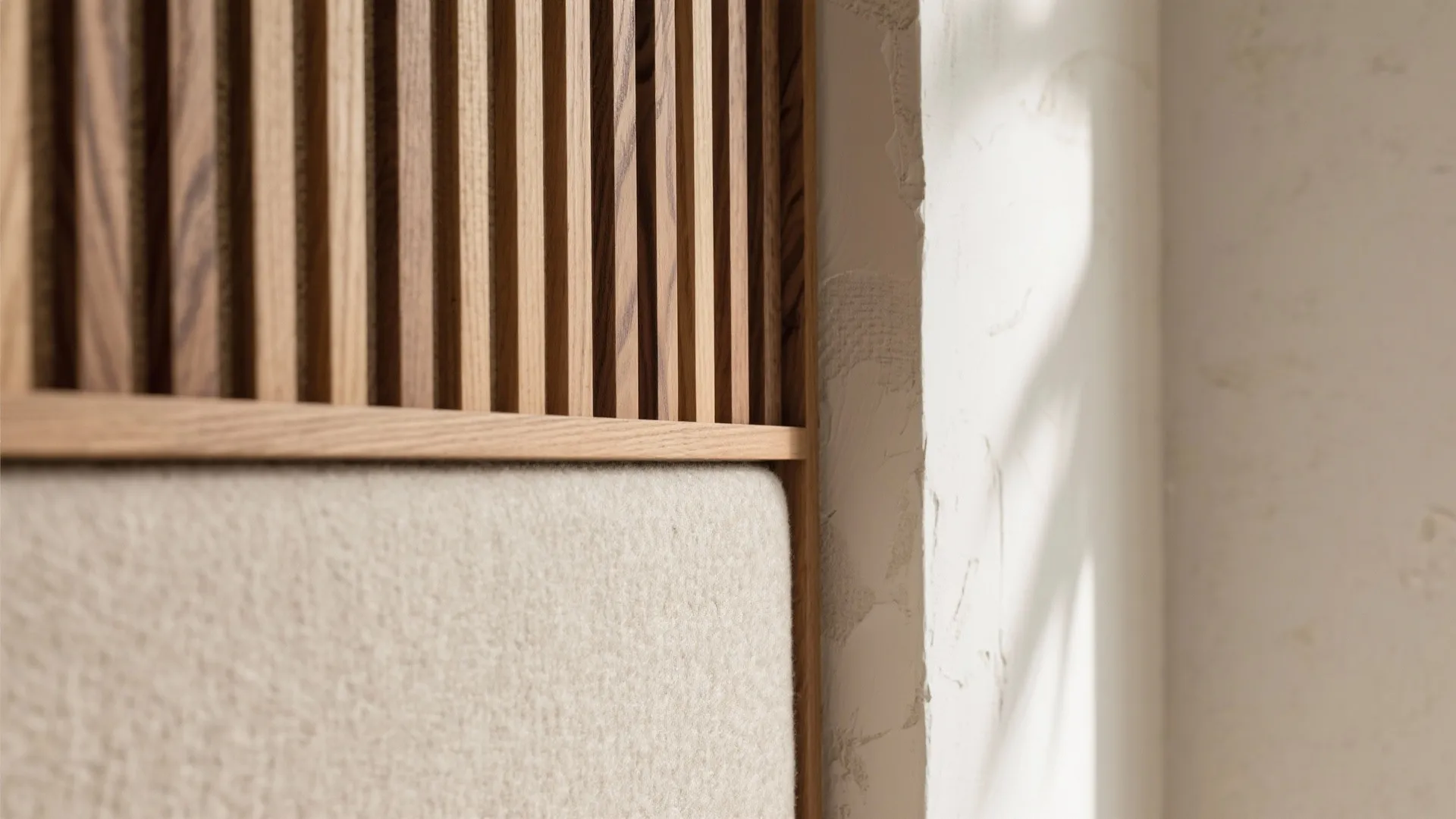 Textured Accent Walls: Slatted Wood, Fluted Panels, and Limewash