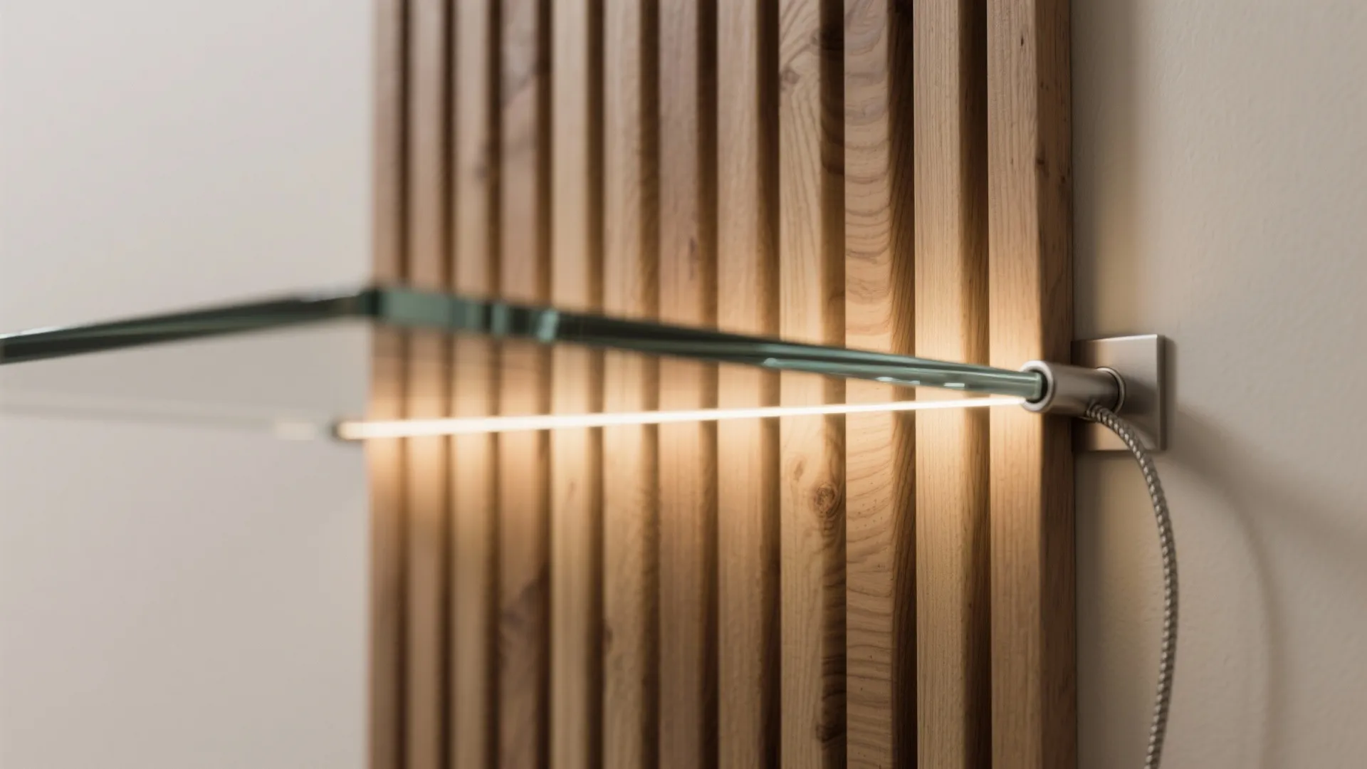 5) Light, Slatted, or Glass Backdrop to Visually Slim Down