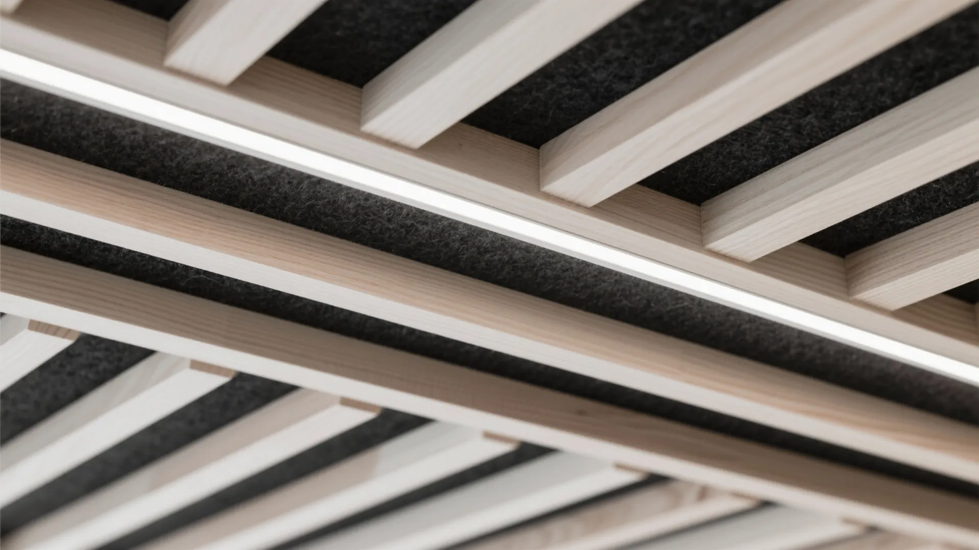 3) Wood Slat Panels with Integrated Linears