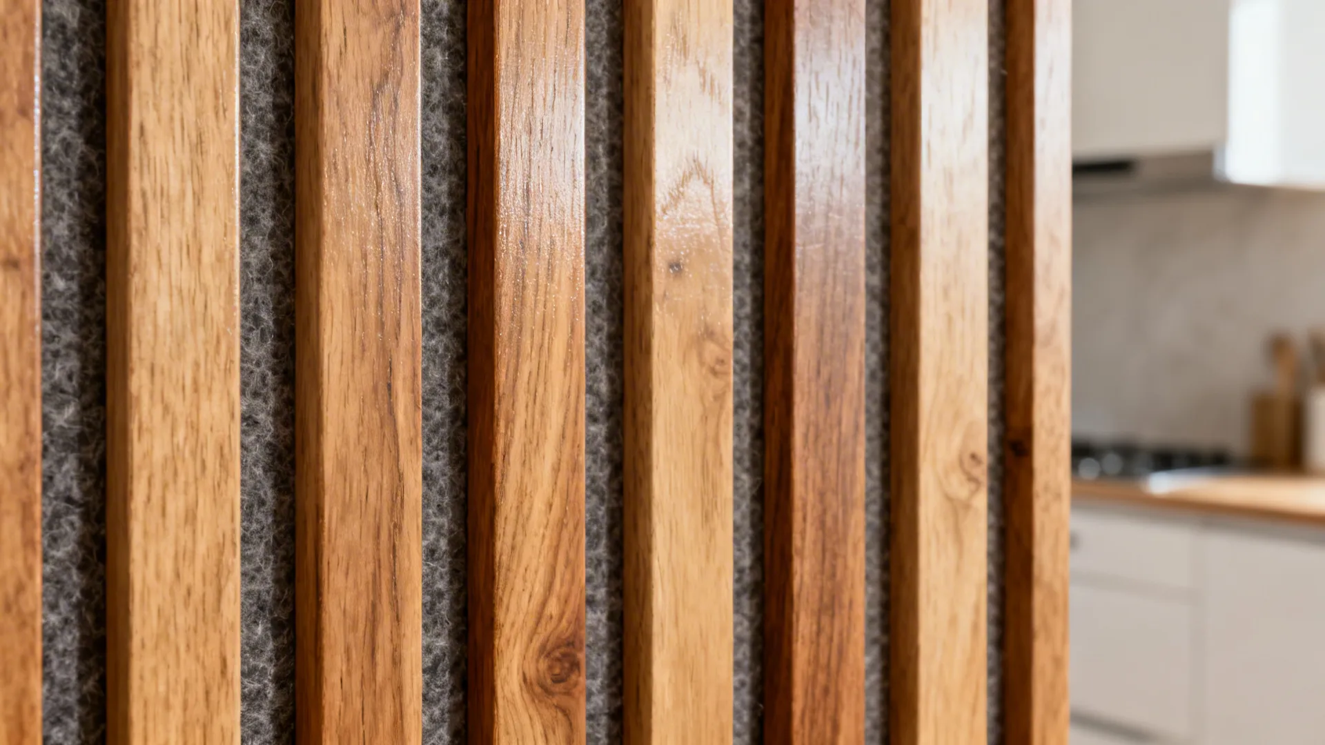 Textured Panels and Slatted Wood Accents