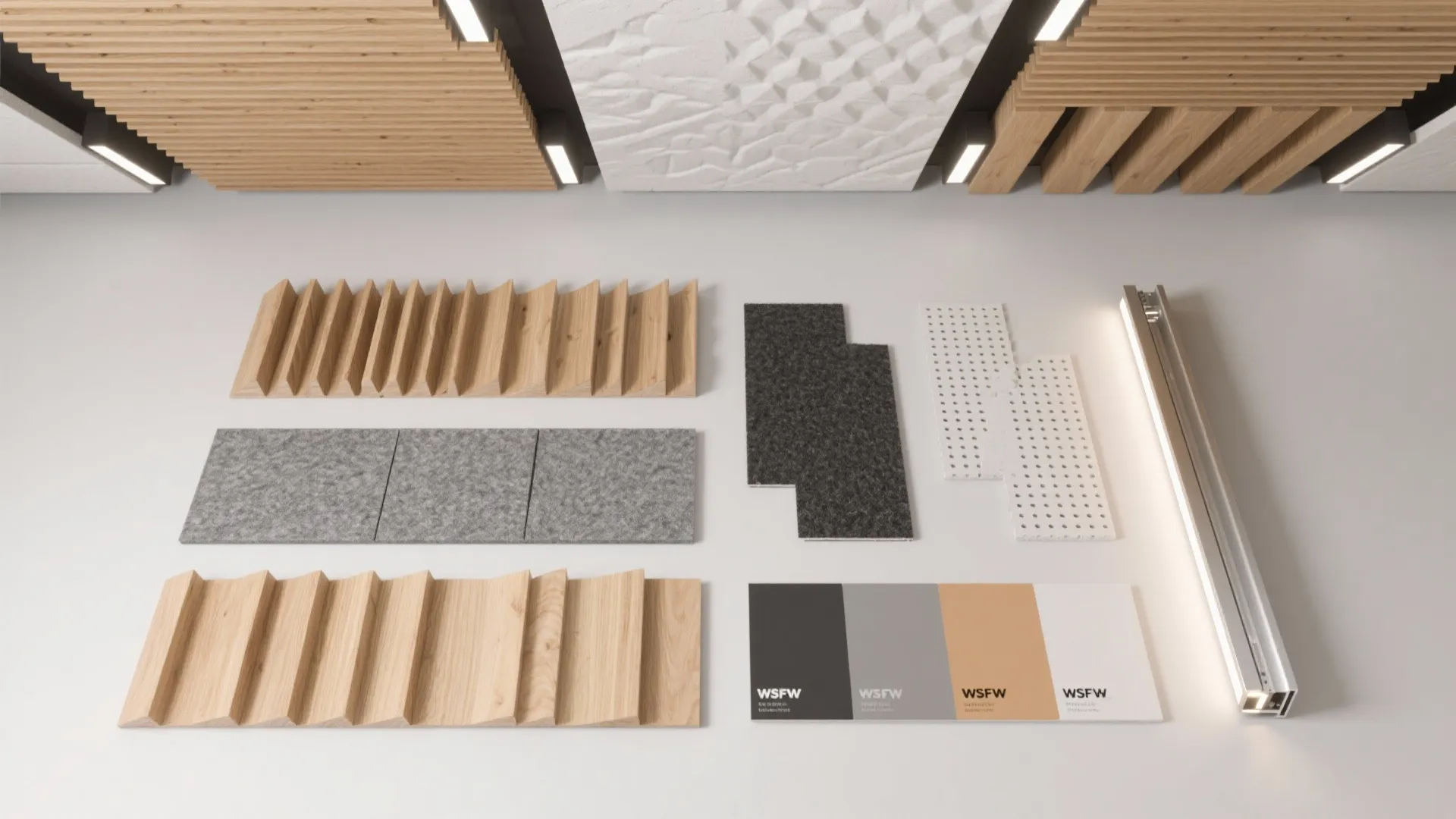 3) Linear acoustic slats and soft baffles