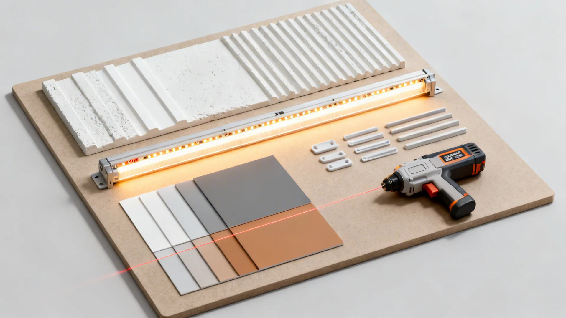 Linear Slat POP + LED Wash