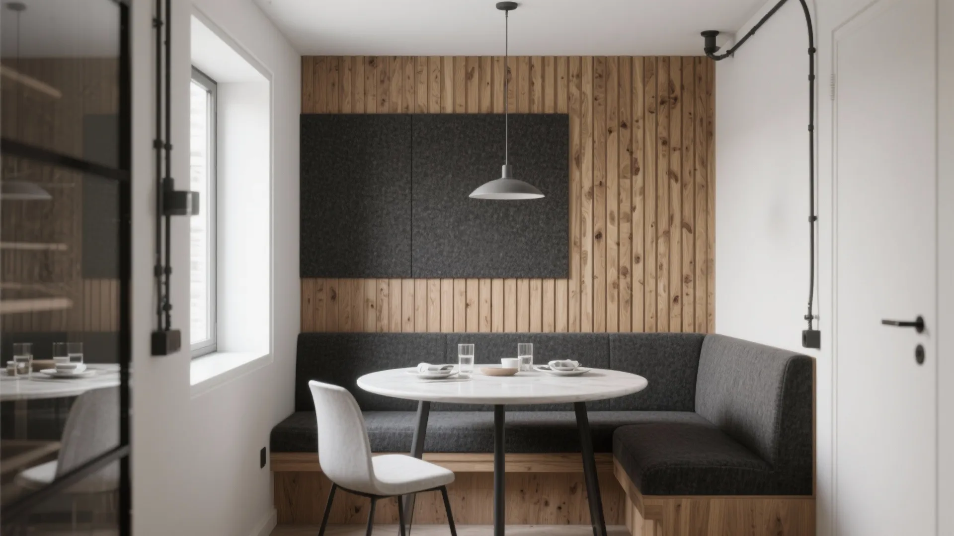 Timber Slat Acoustic Wall with Felt Backing