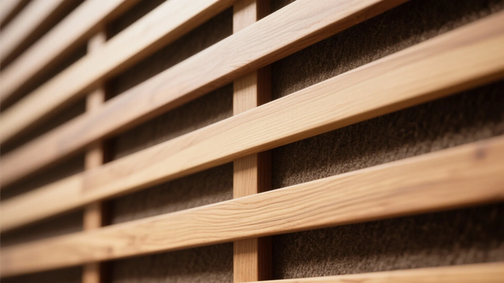 Slatted wood or acoustic panels for warmth