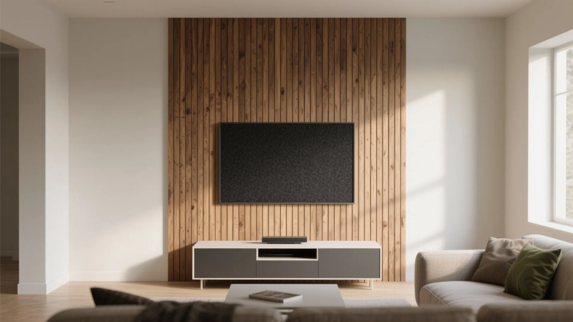 Textured Slat and Panel Walls for Acoustics and Depth