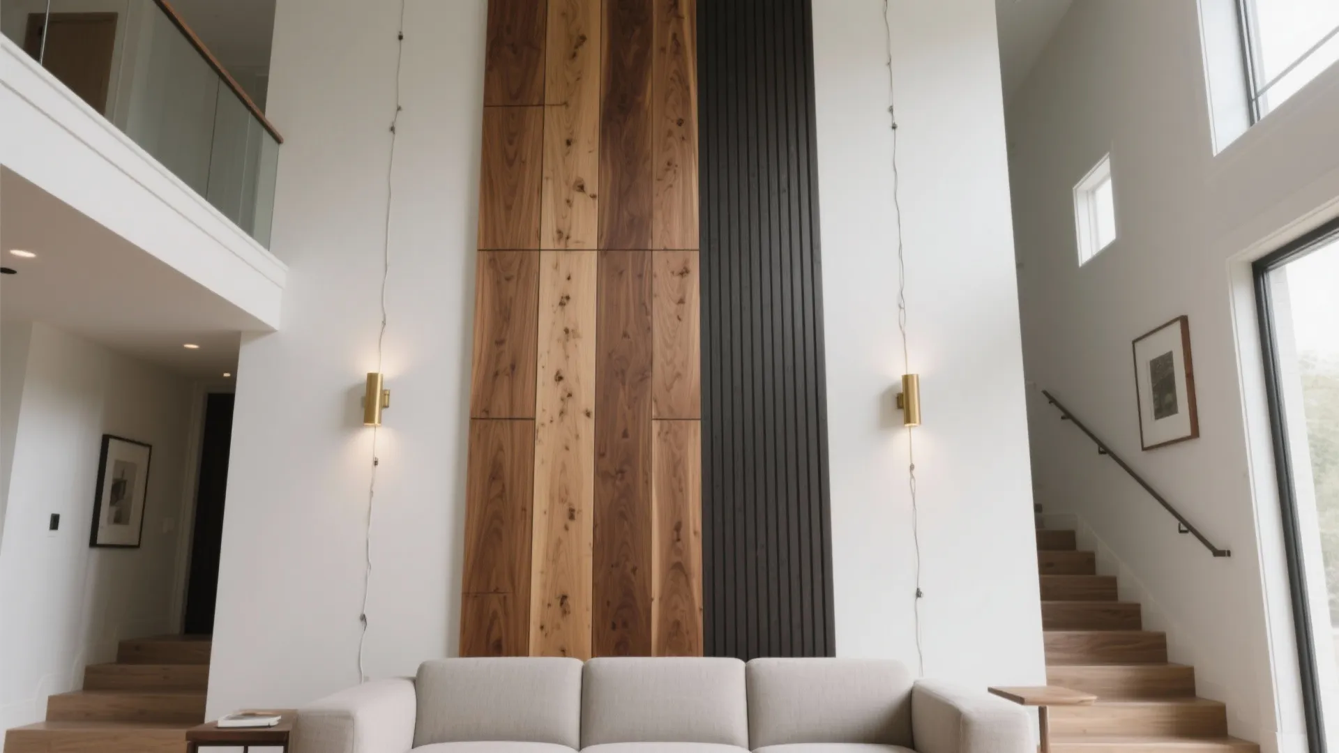 1) Vertical Paneling and Slats for Rhythm and Scale