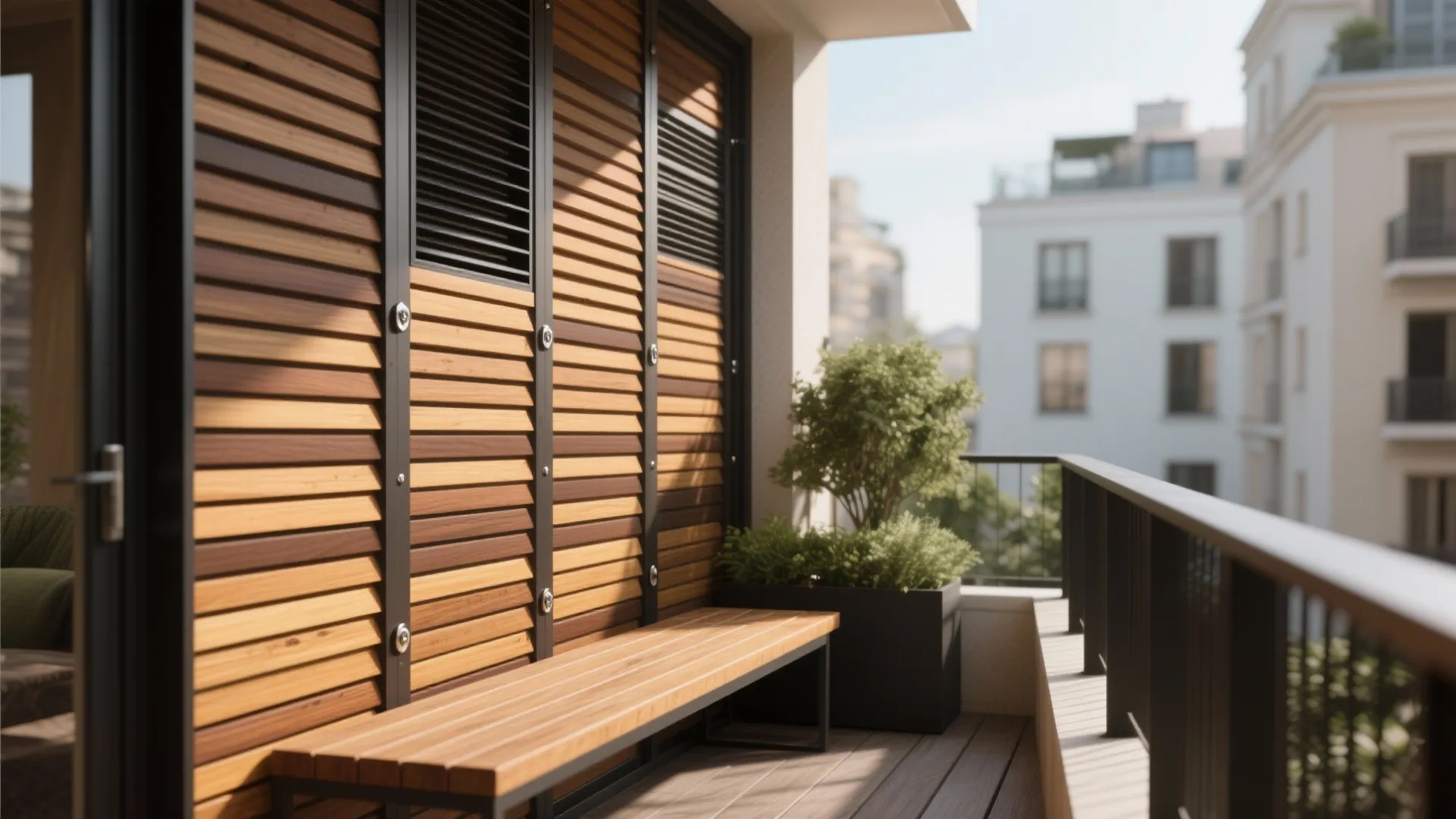 Slatted Wood and Composite Cladding for Warmth