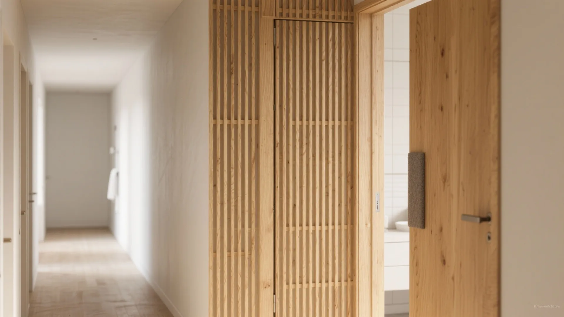 Slatted Wood Feature Wall Secret Door