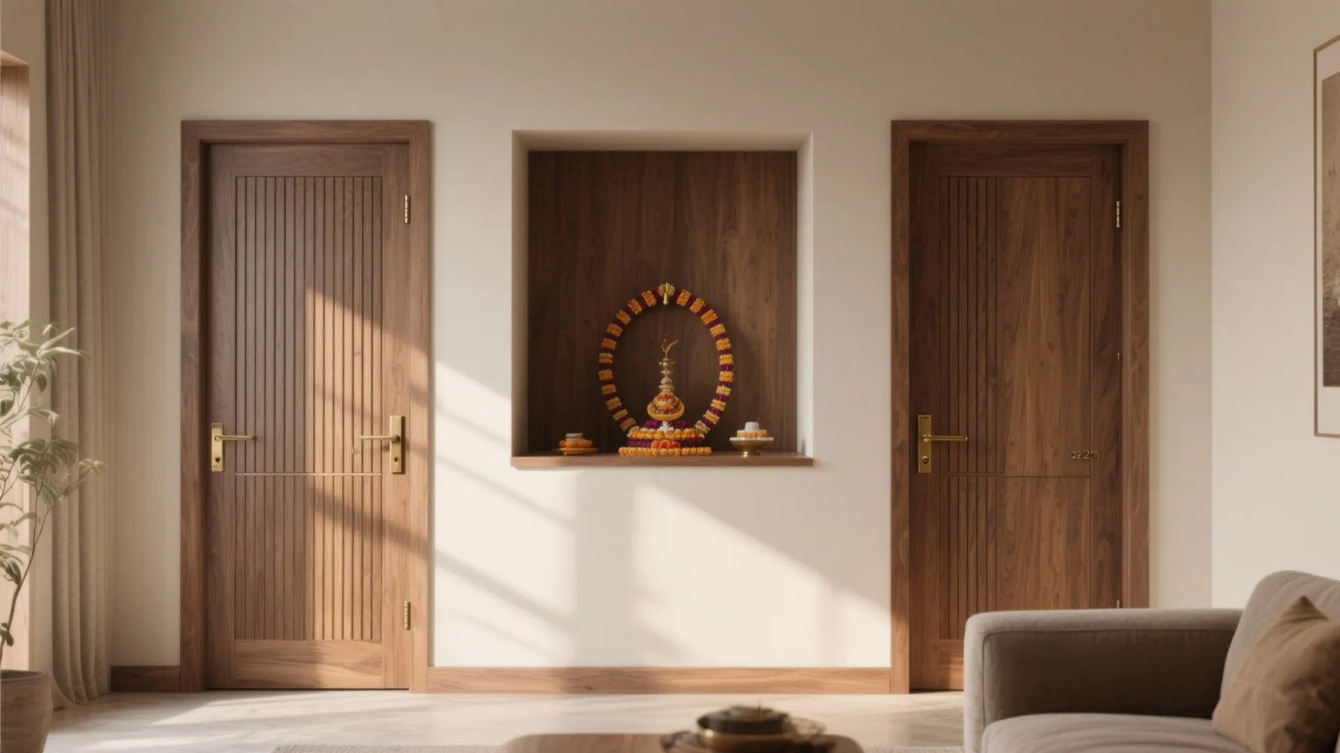 Minimalist Solid-Wood Doors with Slatted Rhythm