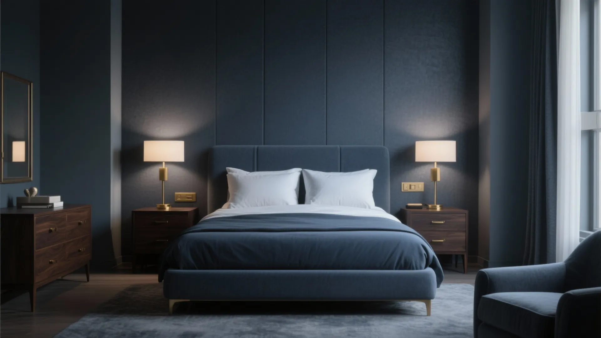 5. Slate Blue for a Sophisticated Retreat