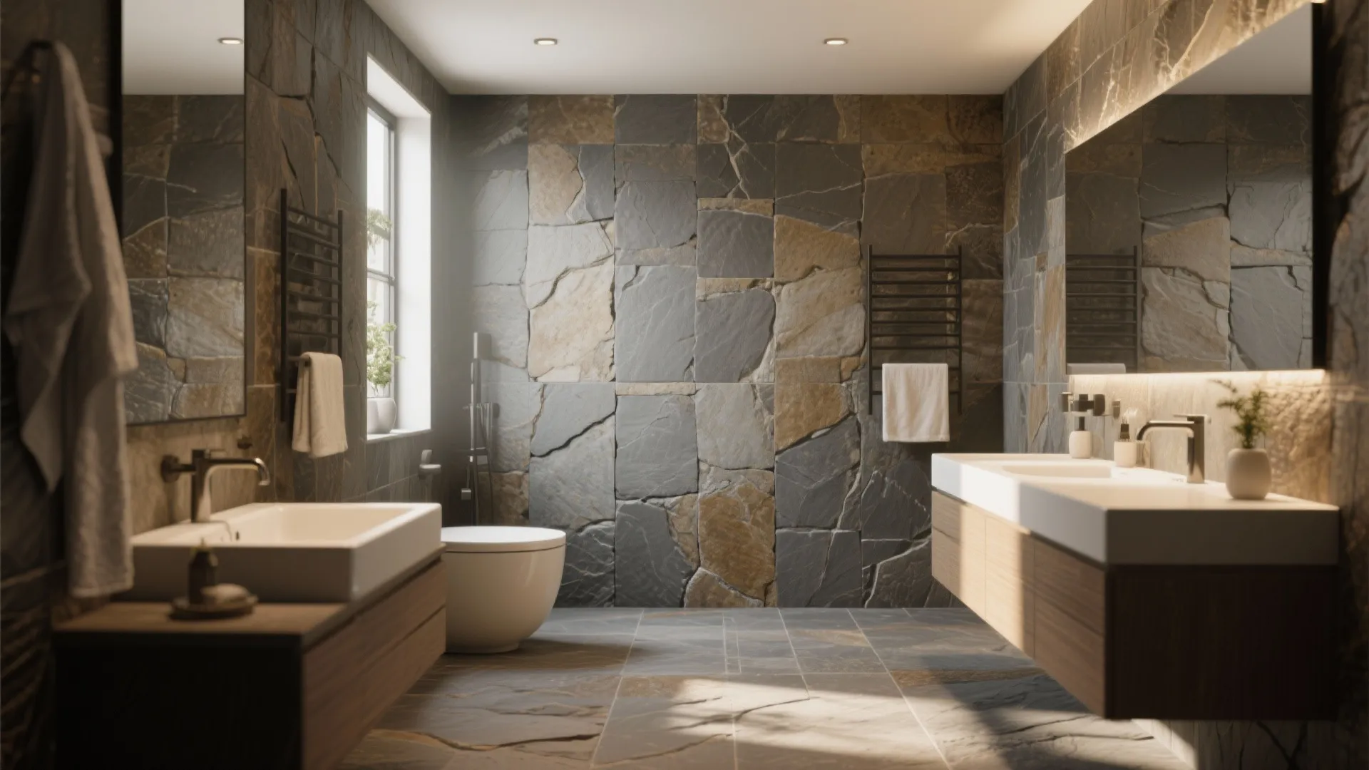 5. Slate Tiles for an Organic Mood