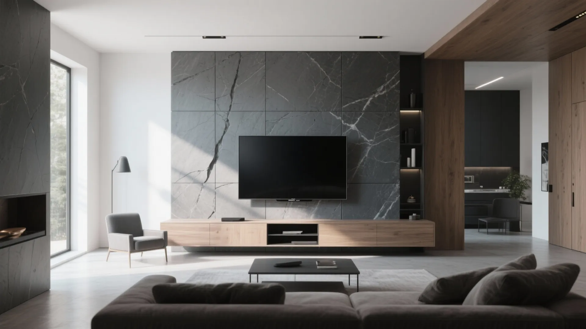 3. Slate slab for a modern, sleek statement