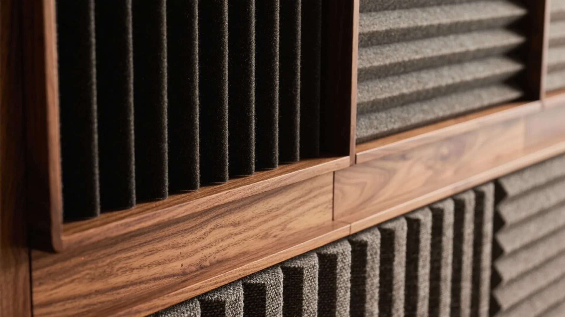 Wood Slats or Acoustic Fabric Panels for Softer Sound