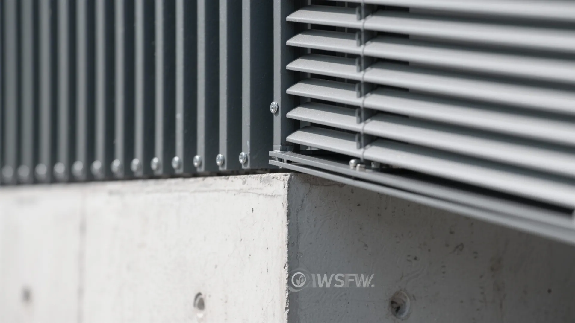 Minimalist Concrete Wall + Slatted Steel Gate