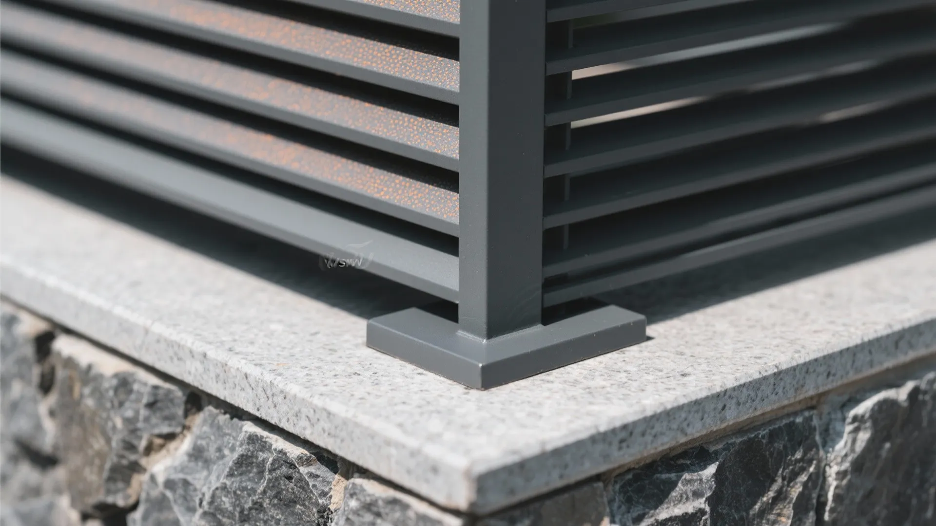 1) Slim Vertical Slats with a Solid Plinth