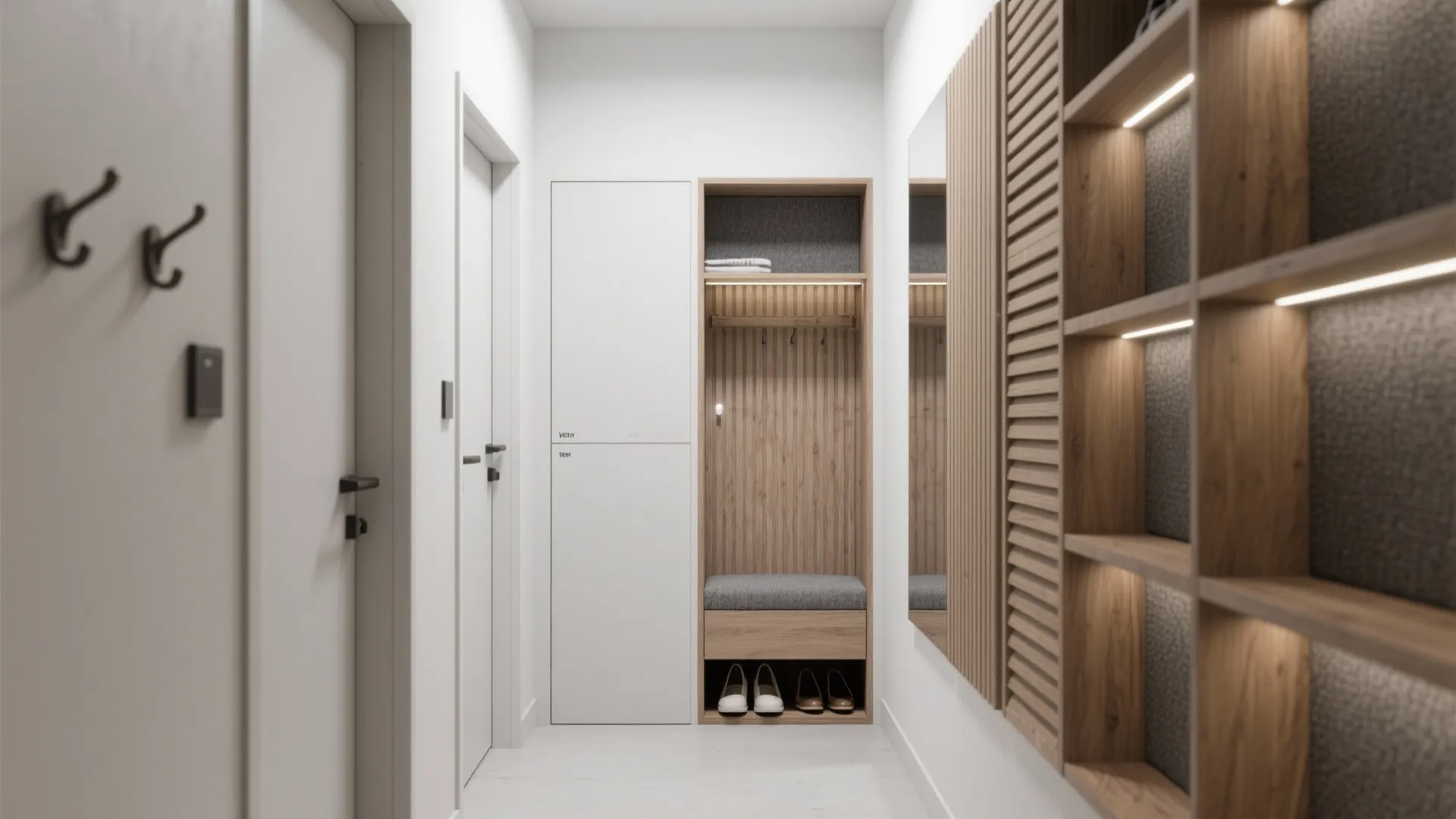 Wall storage that doubles as an acoustic panel