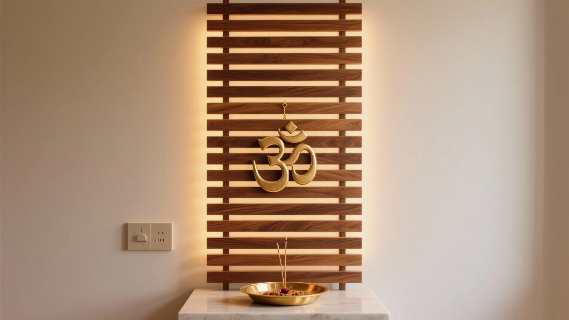 Slatted Back Panel with Soft Backlighting