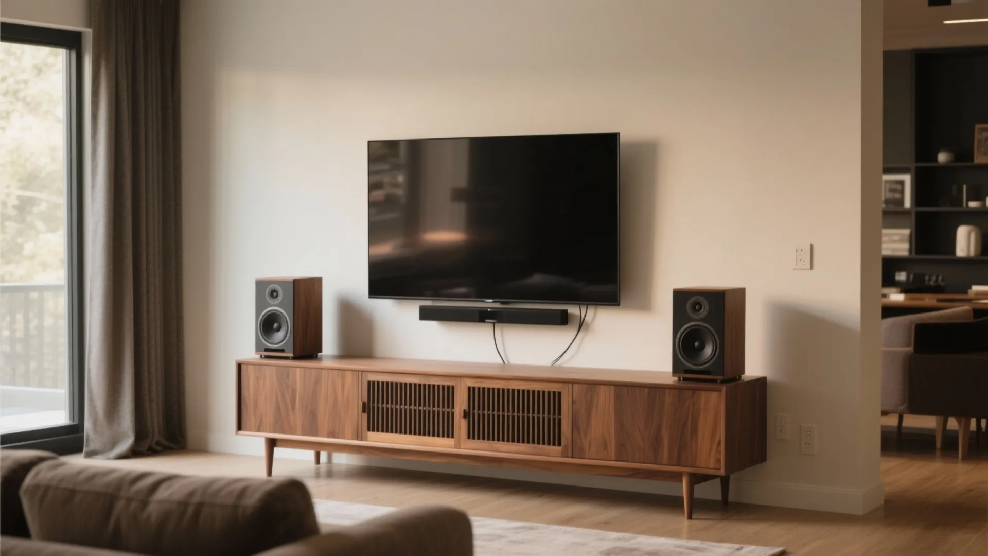 Credenza + Slatted Doors for Ventilation