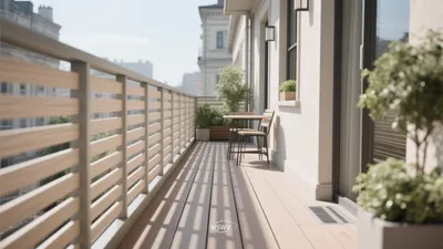 Modern Balcony Design with Natural Light and Greenery