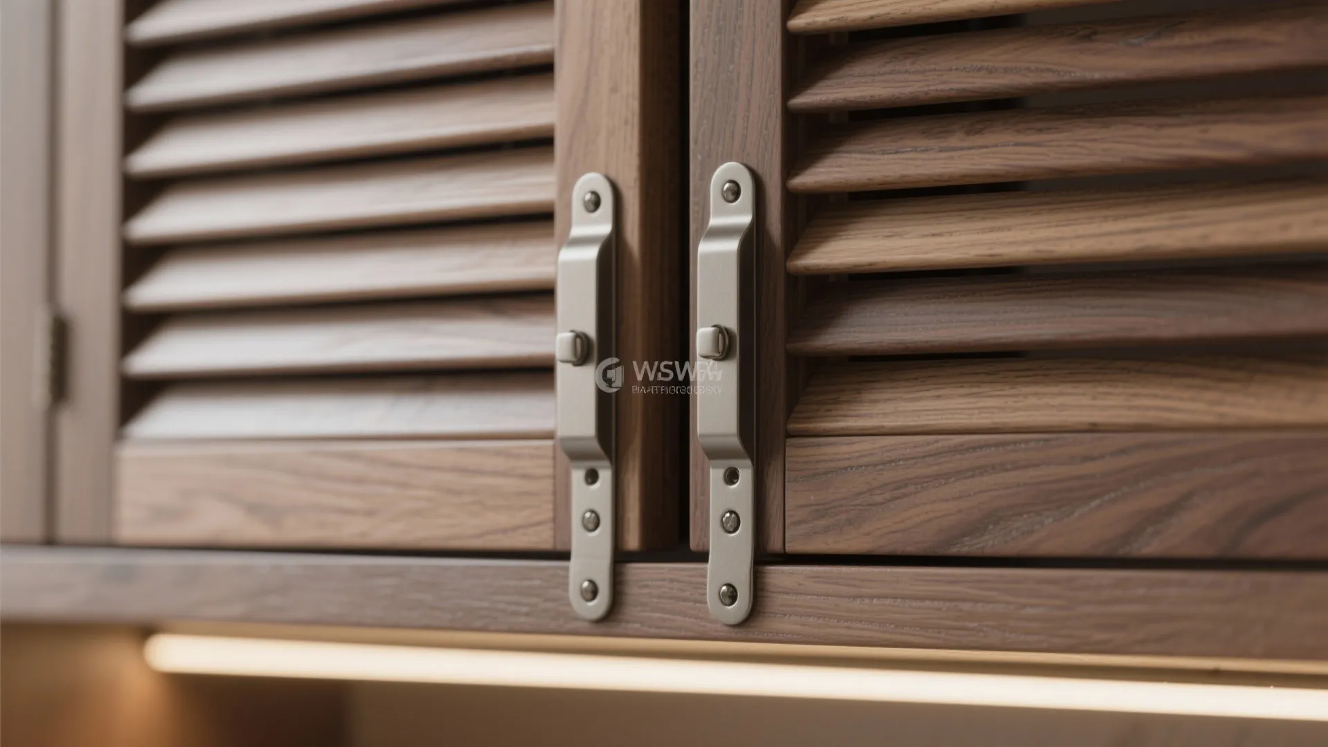 3) Niche-mounted vanity with concealed doors